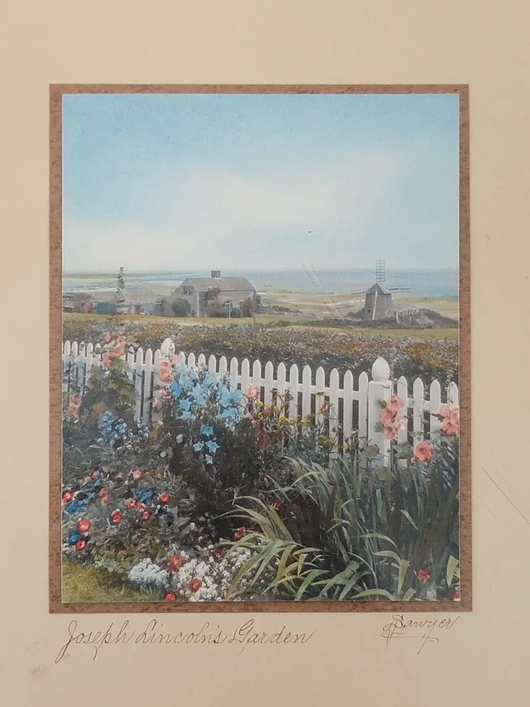 6' x 8' JOSEPH LINCOLN'S GARDEN BY CHARLES SAWYER FRAMED CIRCA 1930 - $1K APR COA!