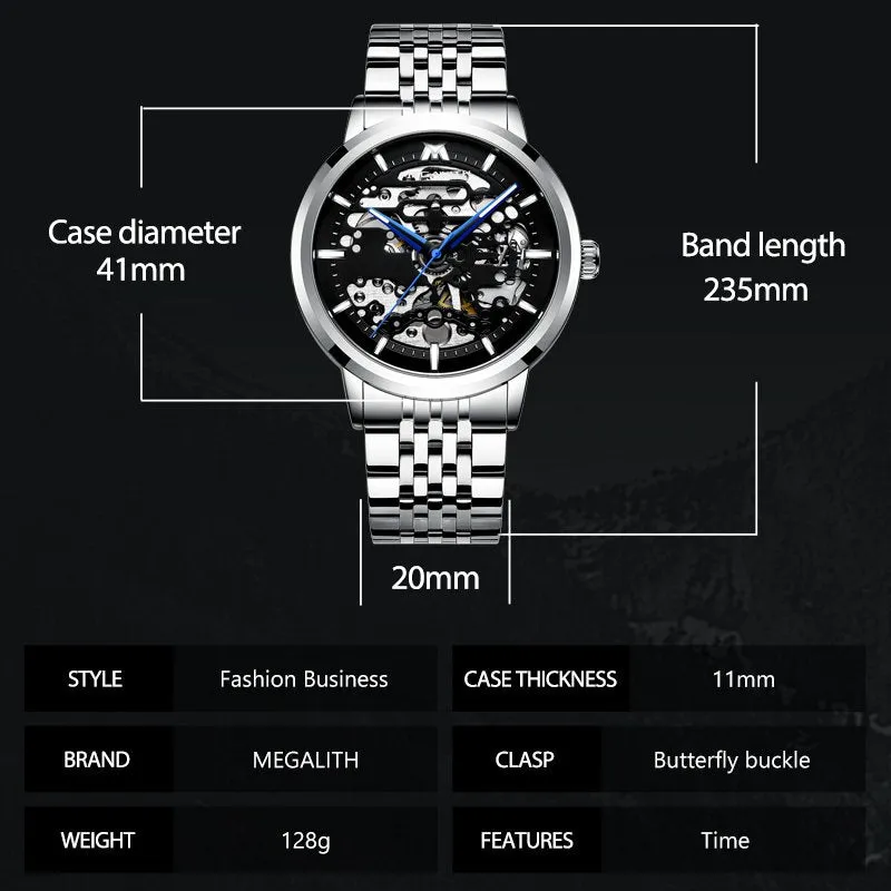 8204M | Mechanical Men Watch | Stainless Steel Band