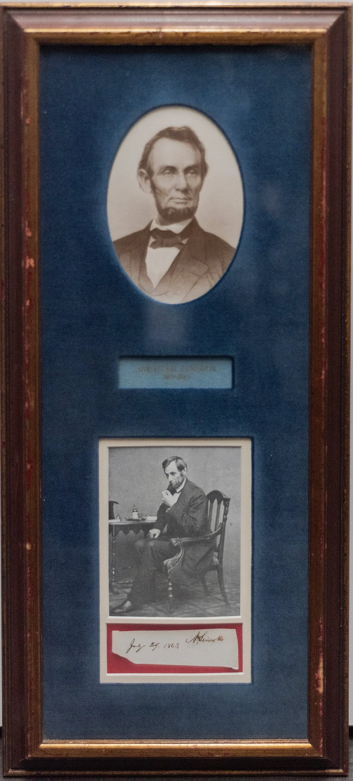 Abraham Lincoln Signature C. 1863 Unique Vintage - $60K APR w/ CoA!