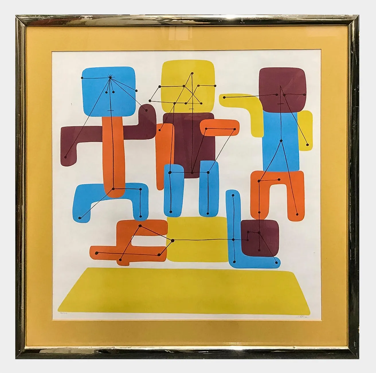 Abstract C.2000s Limited Edition Signed Woodblock Print- $5K APR w/ CoA!