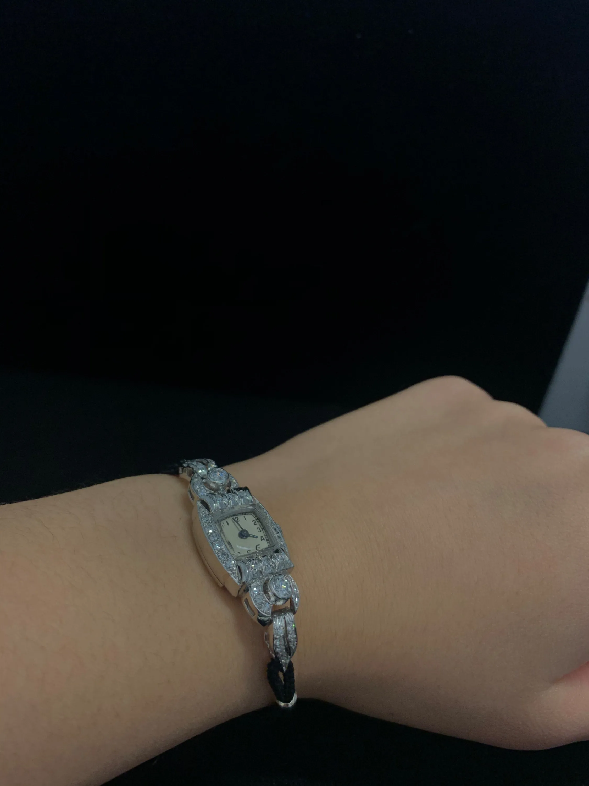 ACME Vintage c. 1930s Platinum Watch w/ approx. 48 Diamonds - $20K APR Value w/ CoA!