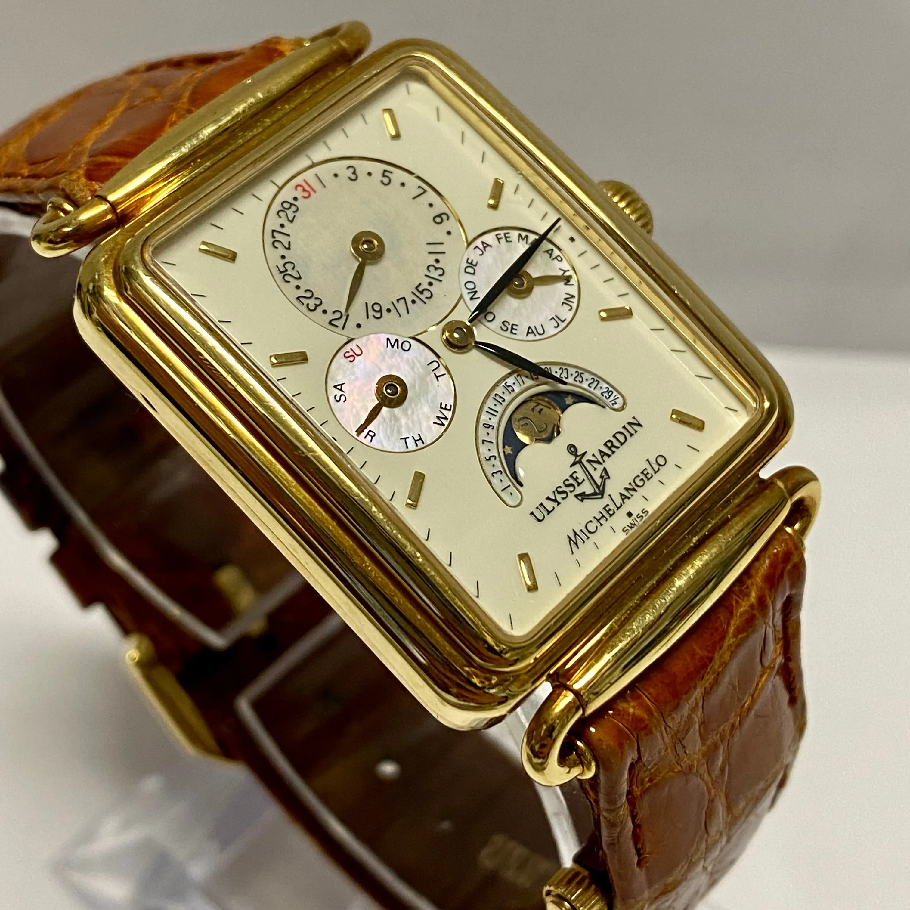 ALYSSE NARDIN Michelangelo 18K Mother Of Pearl & Skeleton Back- $60K APR w/ COA!
