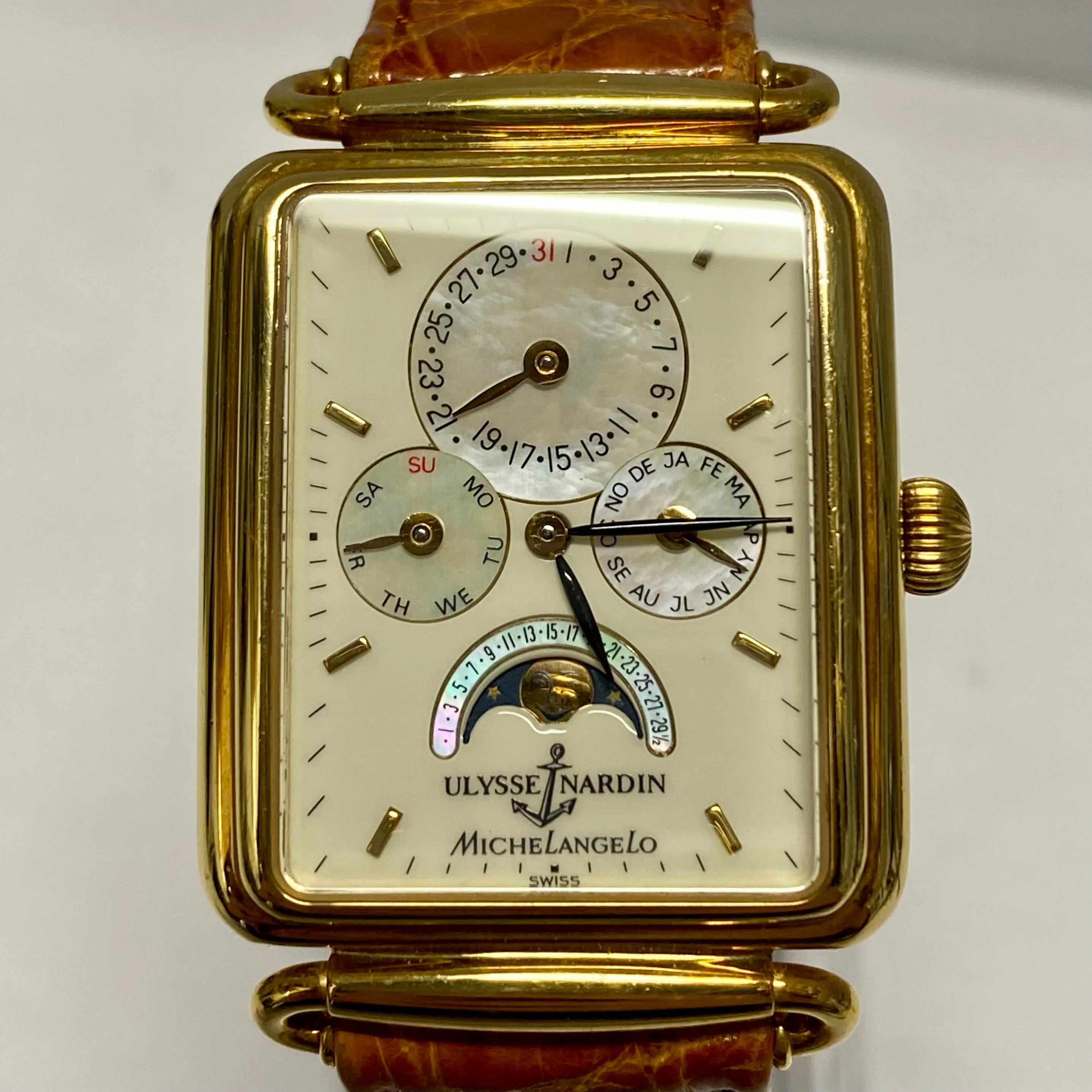 ALYSSE NARDIN Michelangelo 18K Mother Of Pearl & Skeleton Back- $60K APR w/ COA!