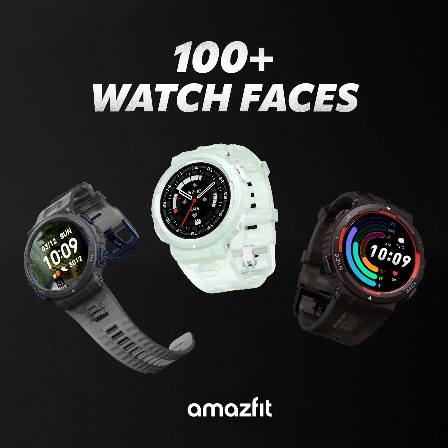 Amazfit Active Edge Smart Watch 46 mm, Rugged Sport & Fitness Watch, GPS, AI Health SCoach for Outdoor, Workouts & Exercise, 16 Days Battery, 130  Sports Modes, Android iPhone Compatible, Mint Green