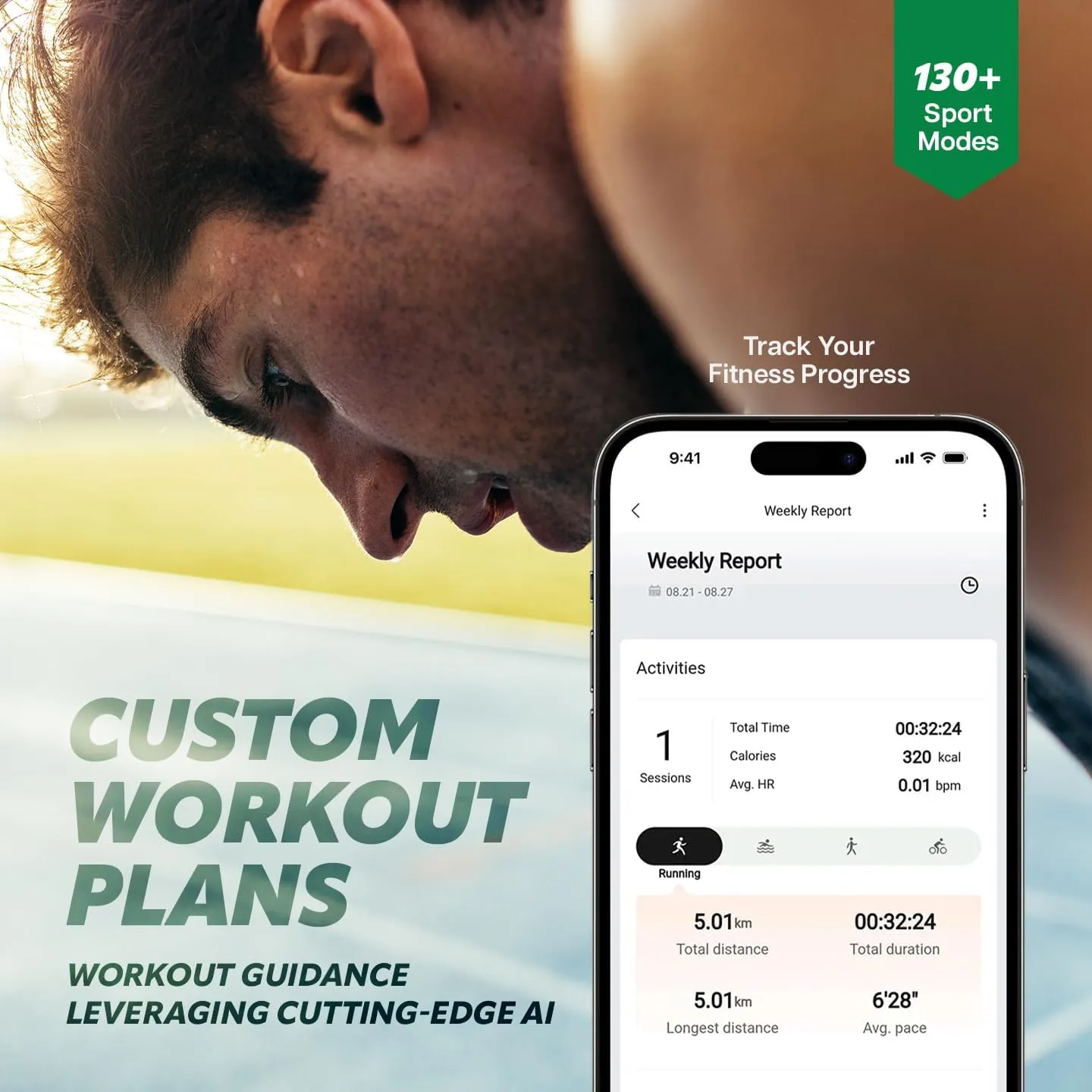 Amazfit Active Edge Smart Watch 46 mm, Rugged Sport & Fitness Watch, GPS, AI Health SCoach for Outdoor, Workouts & Exercise, 16 Days Battery, 130  Sports Modes, Android iPhone Compatible, Mint Green