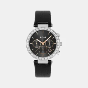 Andra Women Black Analog Leather Watch 1502689