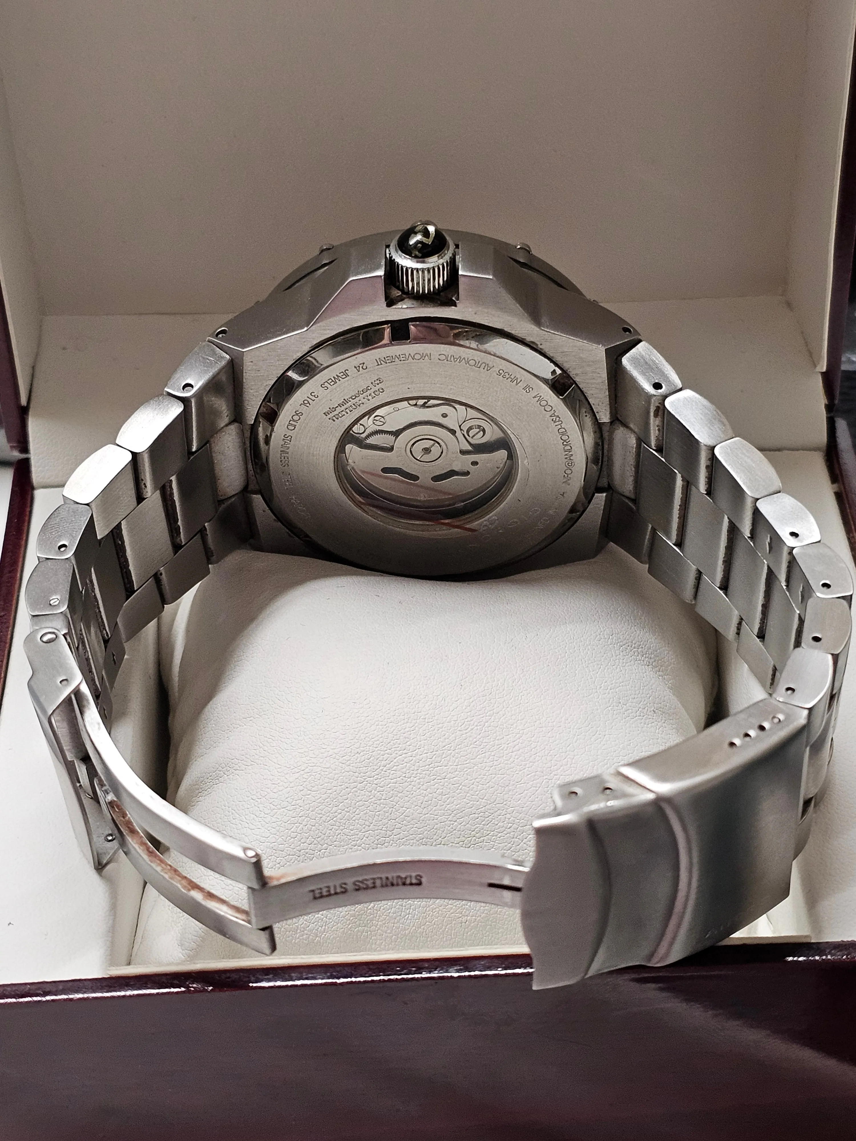 ANDROID Unique Orange Dial Date Feature Waterproof660FT Watch - $3.5K APR w/ COA
