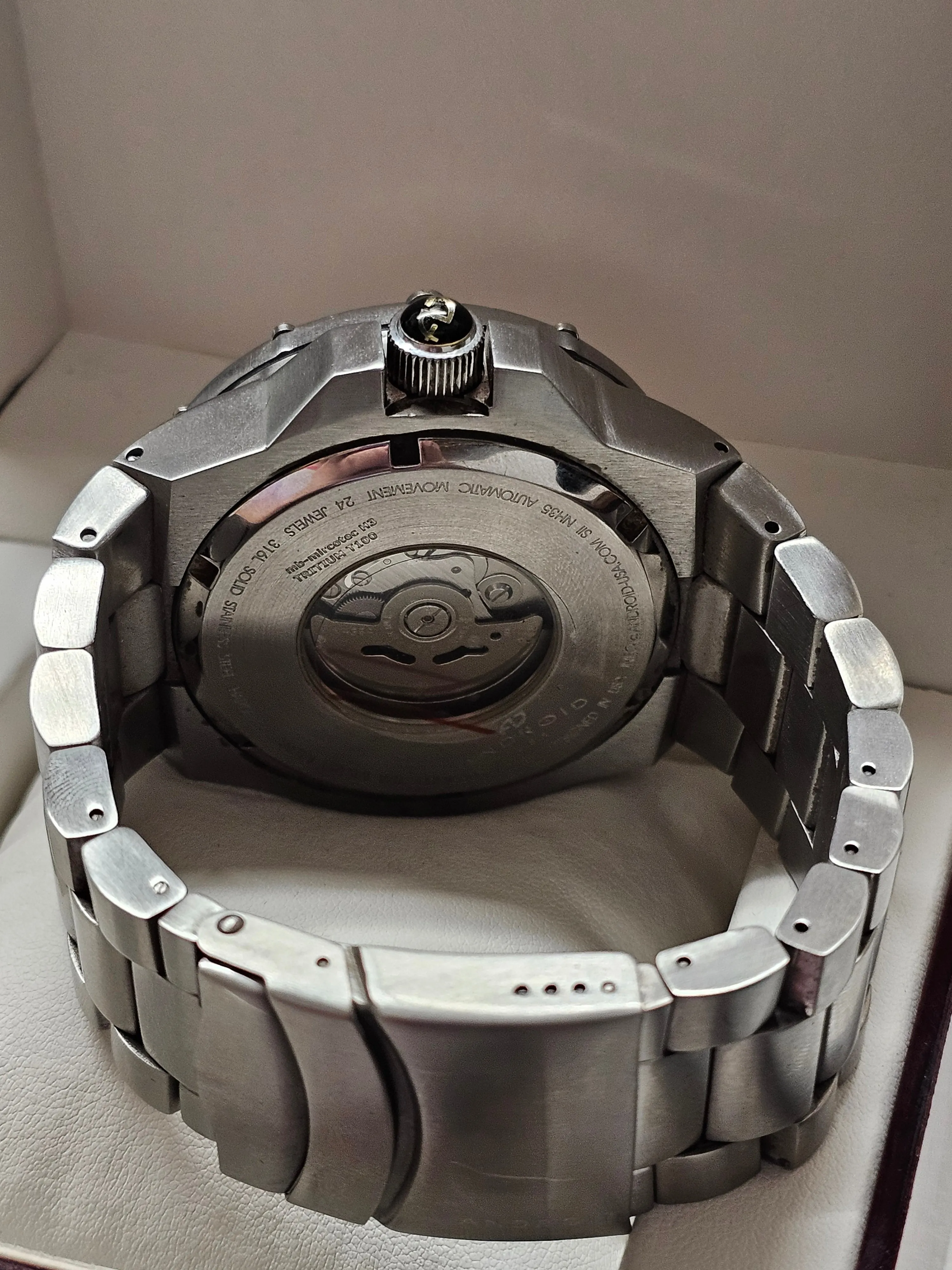 ANDROID Unique Orange Dial Date Feature Waterproof660FT Watch - $3.5K APR w/ COA