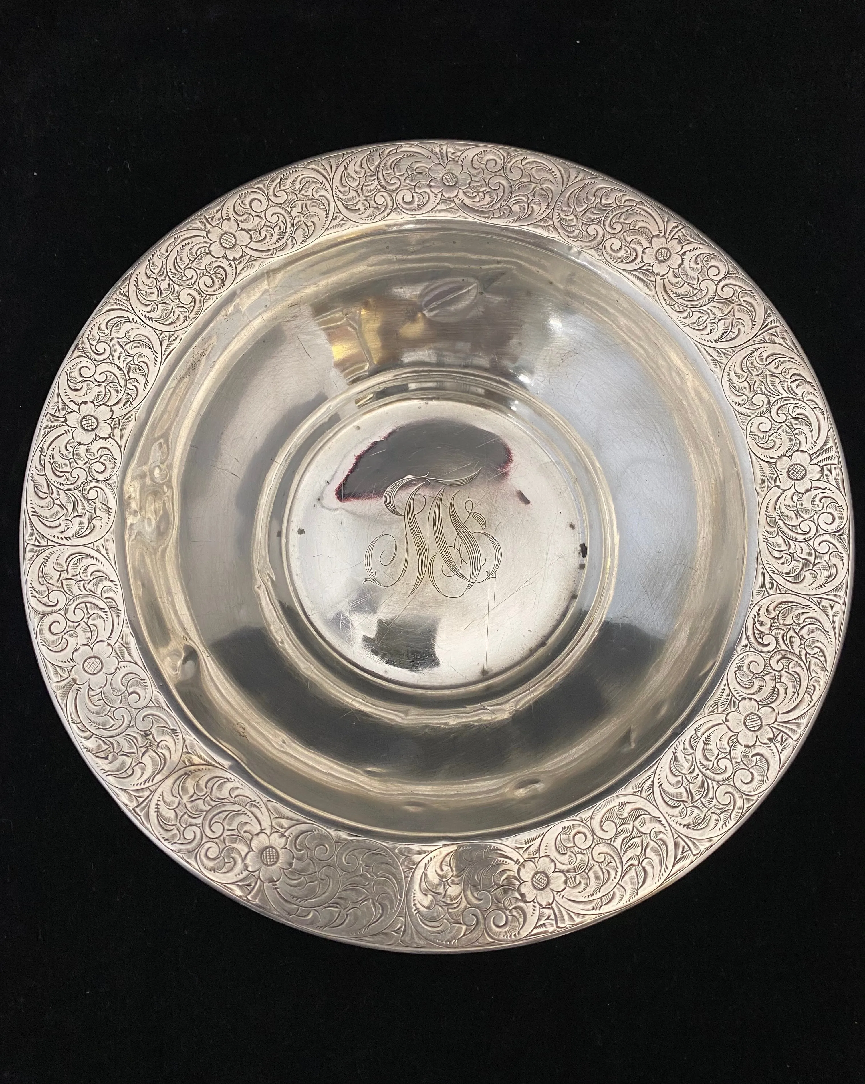 Antique C. Early 1900s Monogrammed Sterling Silver Bowl - $2K APR Value w/ CoA!