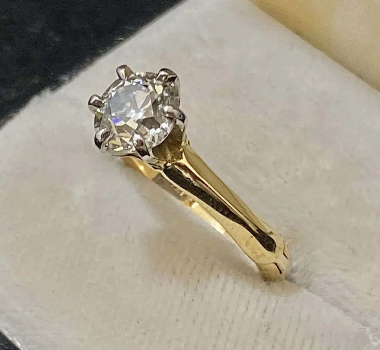 Antique Design SYG w Old Mine Diamond Solitaire Engagement Ring - $30K APR w/CoA
