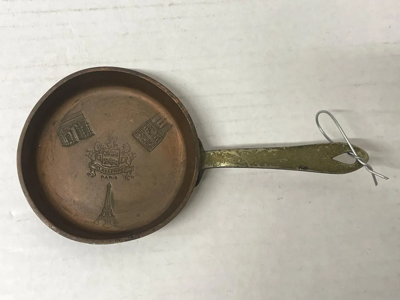 Antique Paris Souvenir Frying Pan from 1930s Sherry Lehmann- $6K APR w/CoA