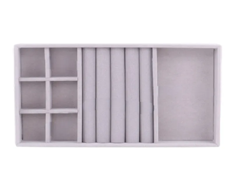 Anyhouz Jewelry Storage Grey Design F Display Tray Drawer Storage Jewellery Holder For Ring Earrings Necklace Bracelet