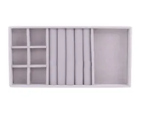 Anyhouz Jewelry Storage Grey Design F Display Tray Drawer Storage Jewellery Holder For Ring Earrings Necklace Bracelet