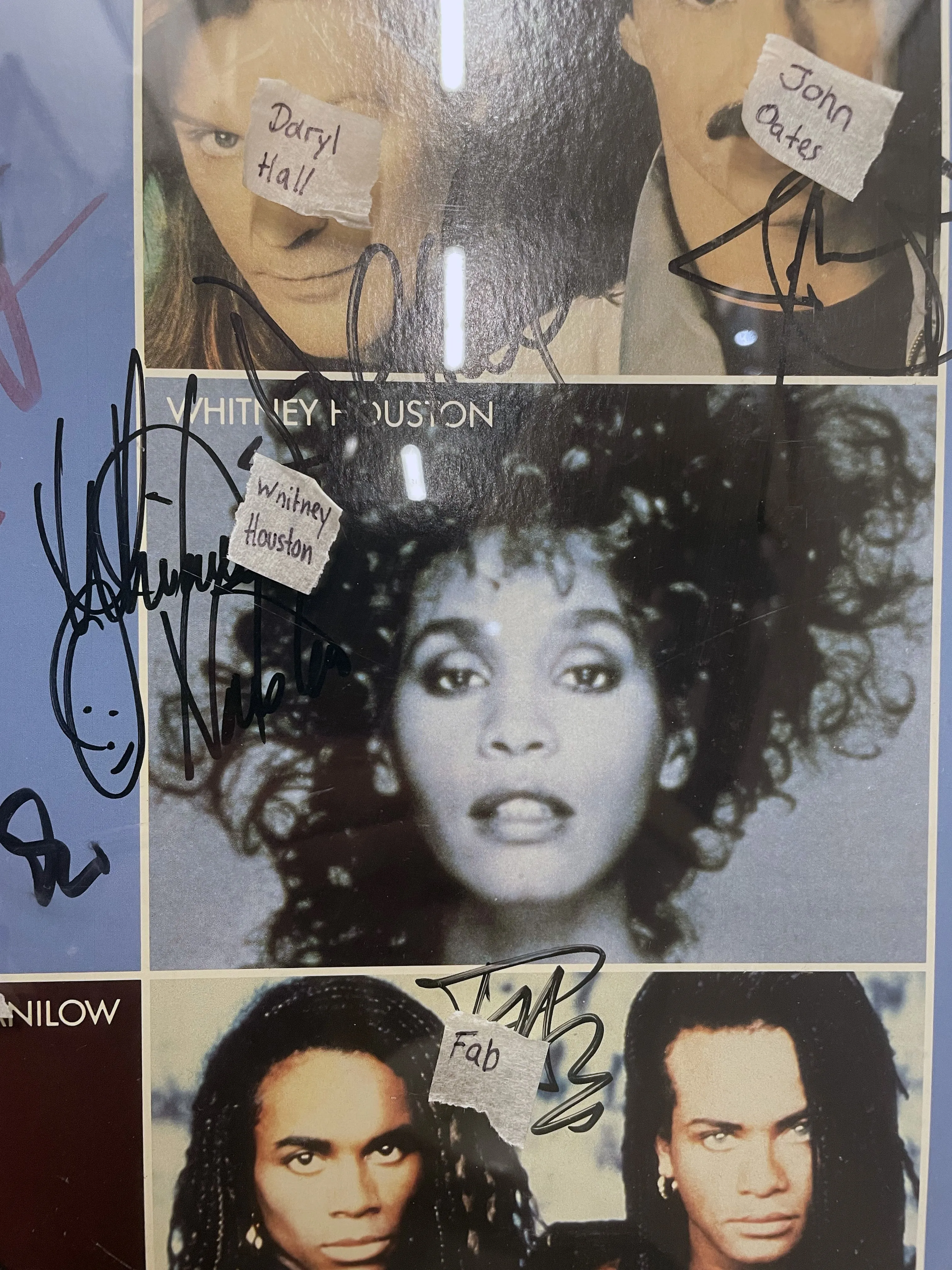 Arista 15th Anniversary Concert 1990 Original Promo Poster Signed By Whitney Houston   More - $150K APR w COA!