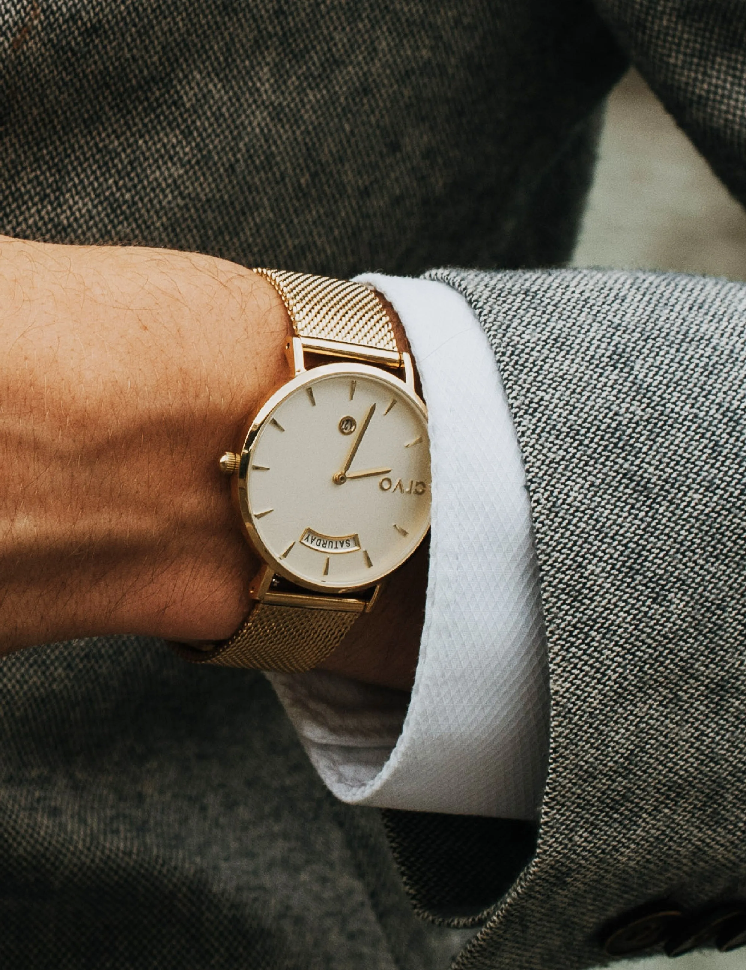 Arvo Gold Awristacrat Watch - Gold Mesh by Arvo
