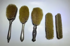 Assorted Silver Brushes 5-Piece - $3K APR Value w/ CoA!