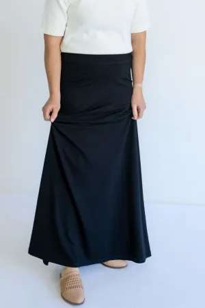 Aubrey Knit Maxi Skirt in Black - FINAL SALE