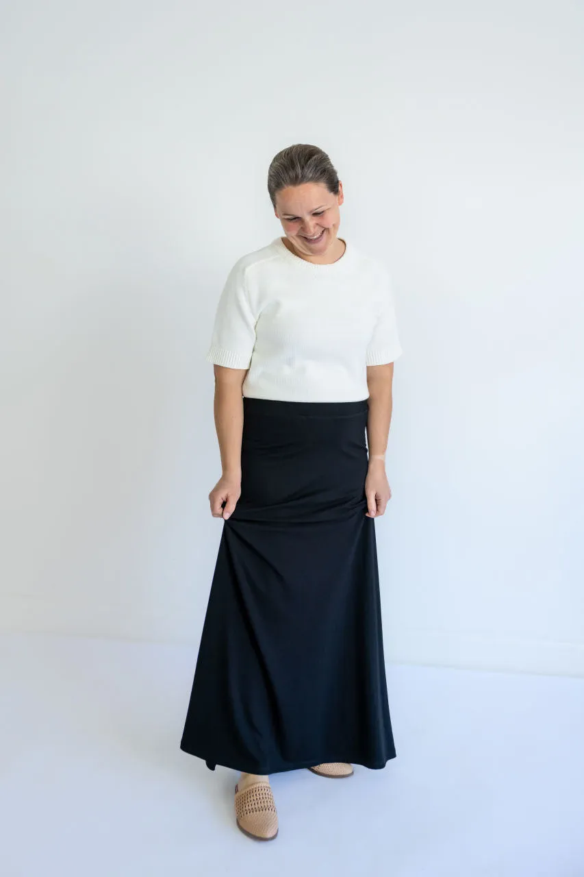 Aubrey Knit Maxi Skirt in Black - FINAL SALE
