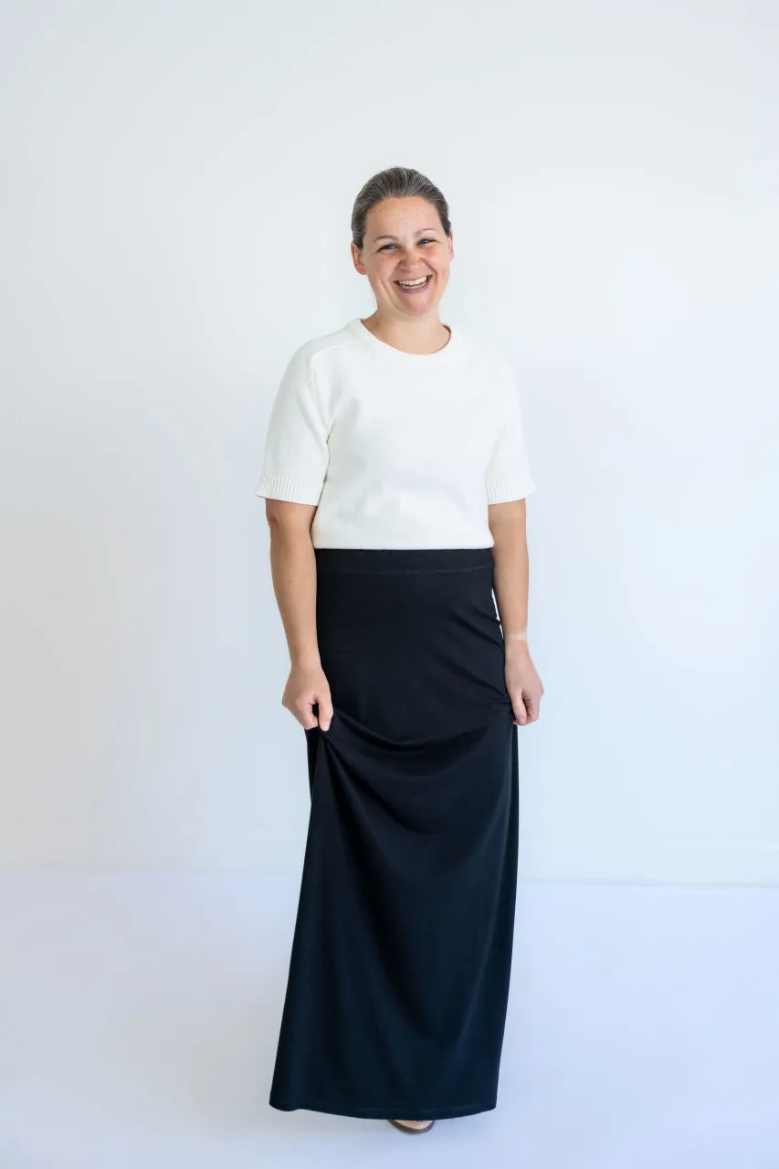 Aubrey Knit Maxi Skirt in Black - FINAL SALE