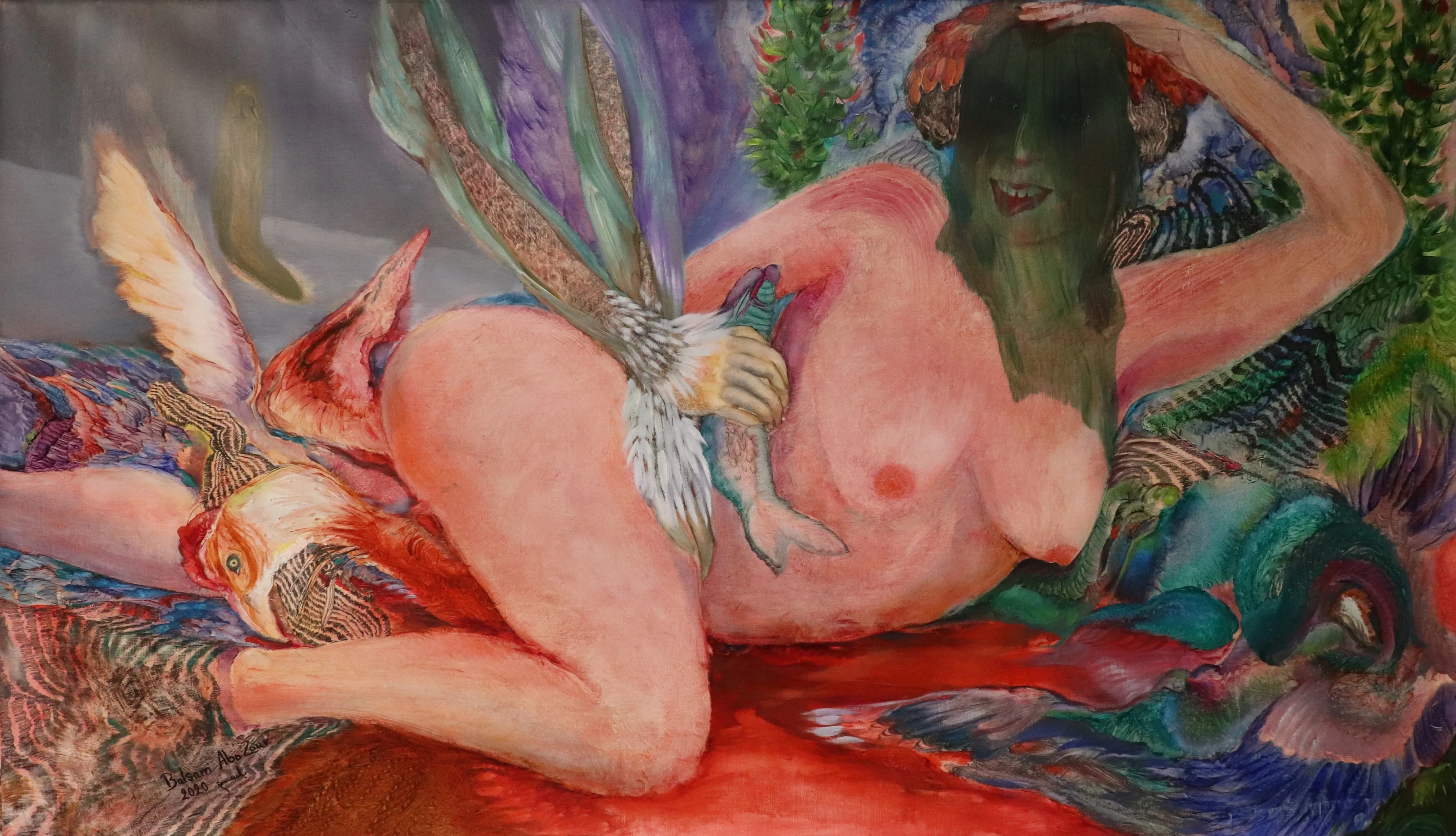 BALSAM ABO ZOUR "She Knows" Oil on Canvas, 2020 - $24K Appraisal Value!