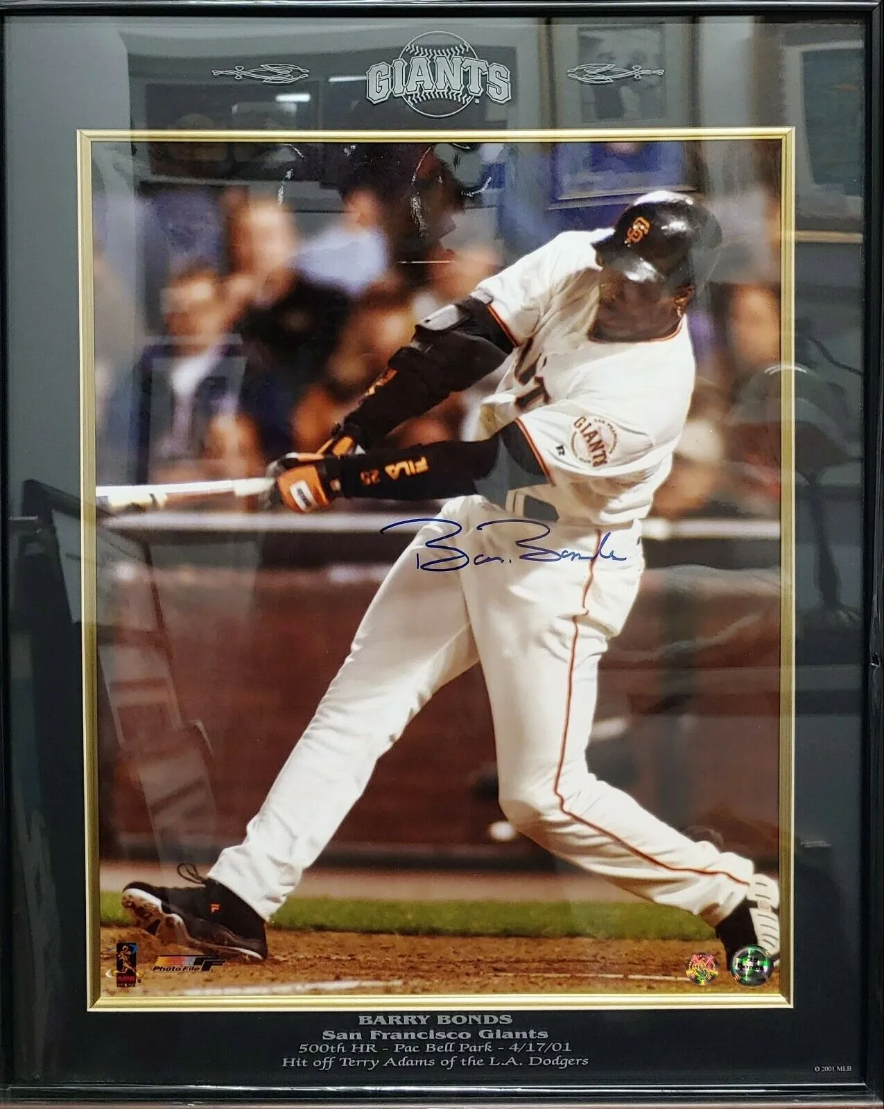 BARRY BONDS San Francisco Giants Autographed 500th Home Run Photo- $3K APR w/CoA