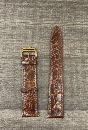 BAUME & MERCIER Brown Crocodile Watch Strap - $600 APR VALUE w/ CoA! ✓