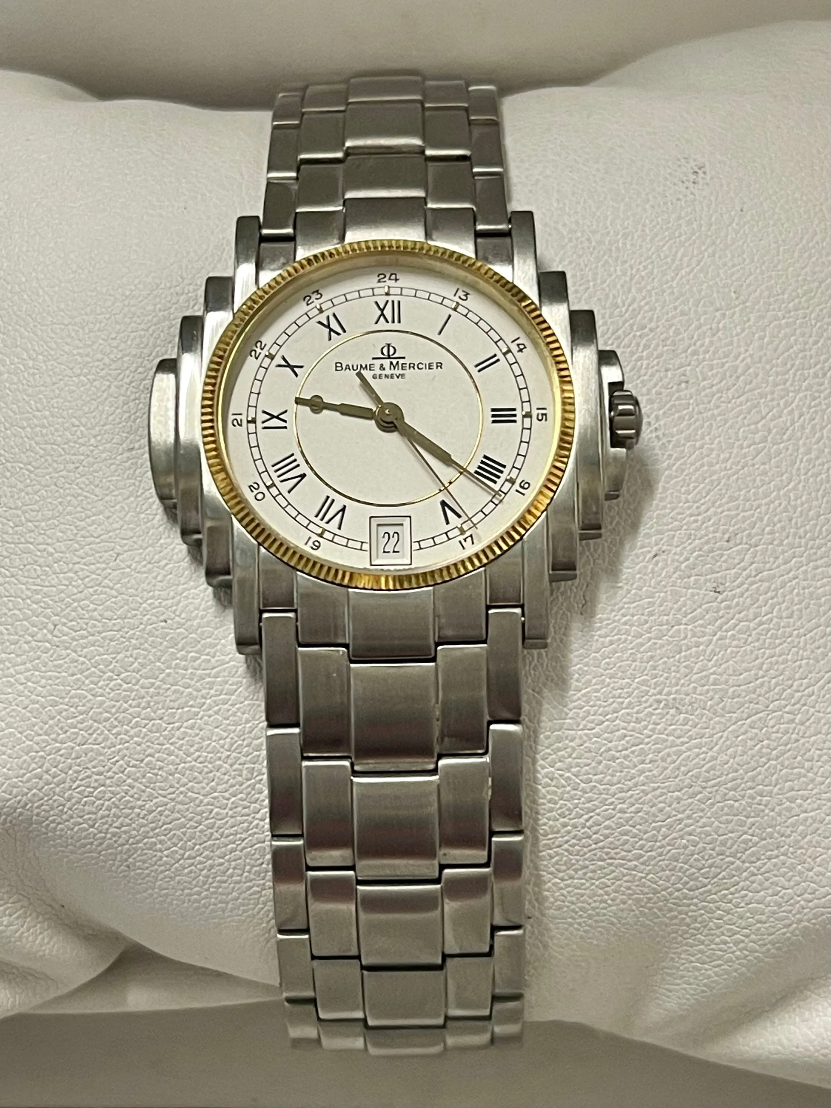 Baume & Mercier Chrysler Art Deco Designer SS & YGP Men's Watch - $10K APR w/COA
