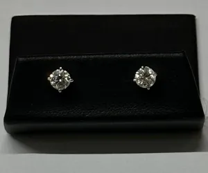 Beautiful Pair of Unisex 18K WG Diamond Screw back Earrings - $20K APR w CoA!!!!
