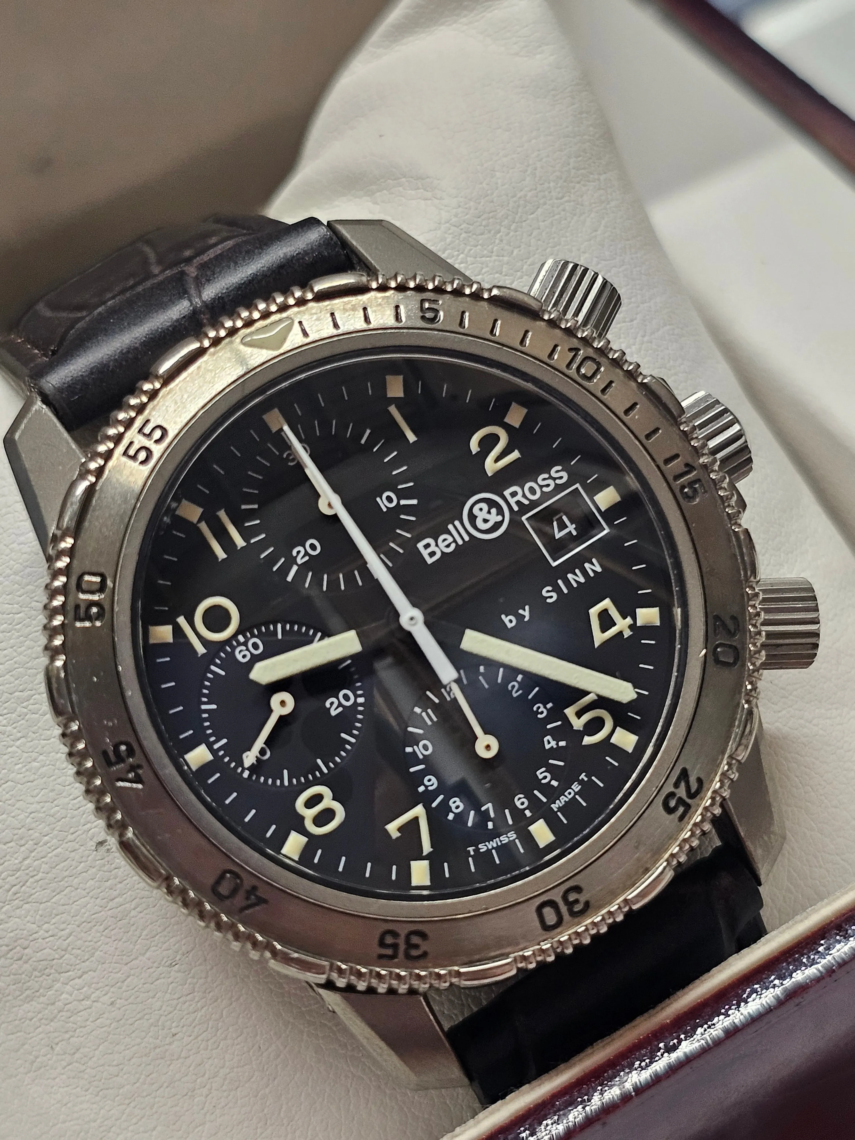 BELL & ROSS By Sinn, Chronograph, Date Feature, Men's Watch - $10K APR w/ COA!!!