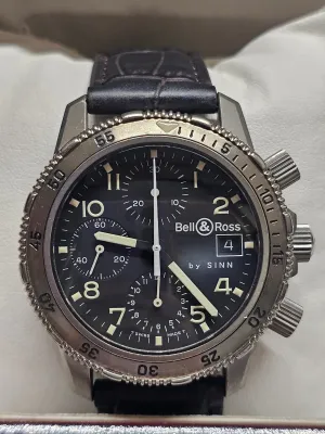 BELL & ROSS By Sinn, Chronograph, Date Feature, Men's Watch - $10K APR w/ COA!!!