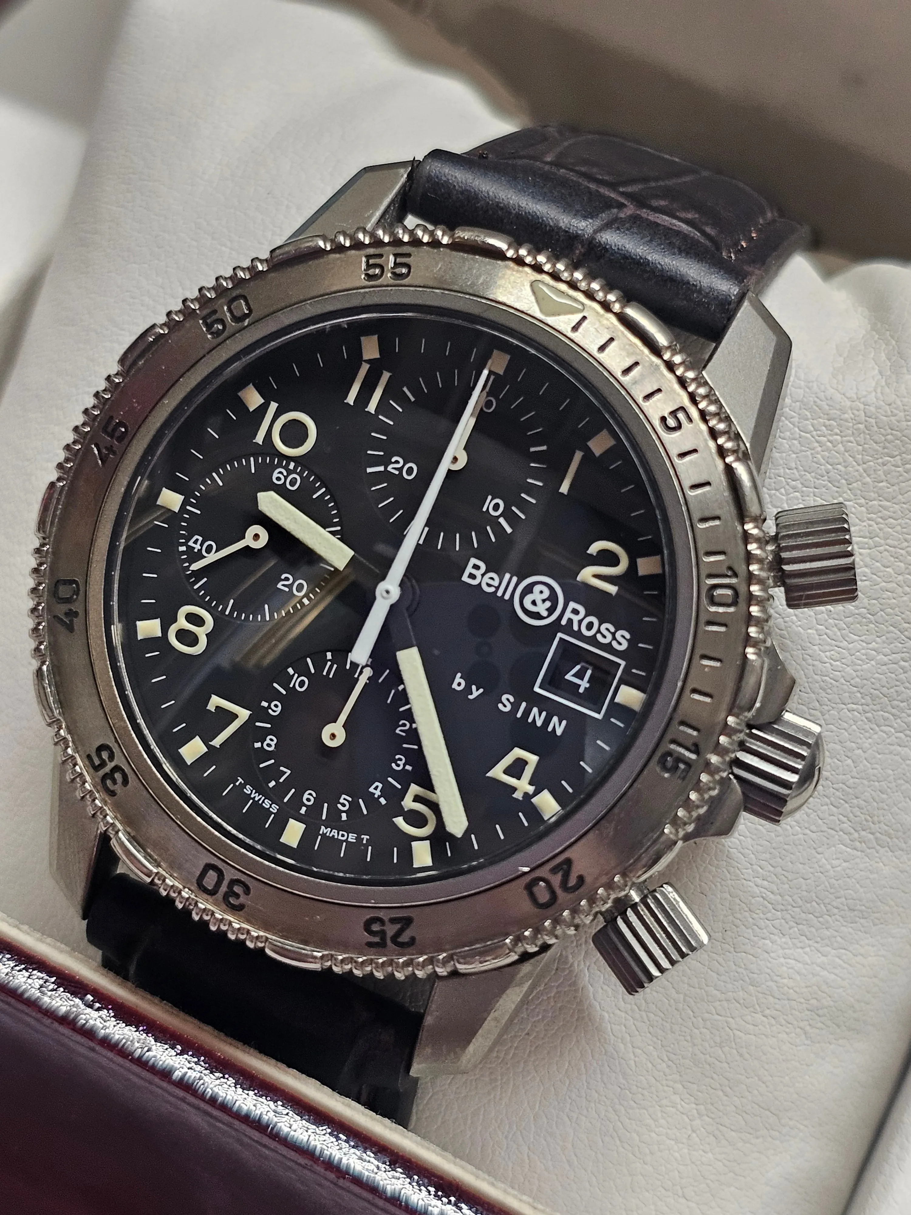 BELL & ROSS By Sinn, Chronograph, Date Feature, Men's Watch - $10K APR w/ COA!!!