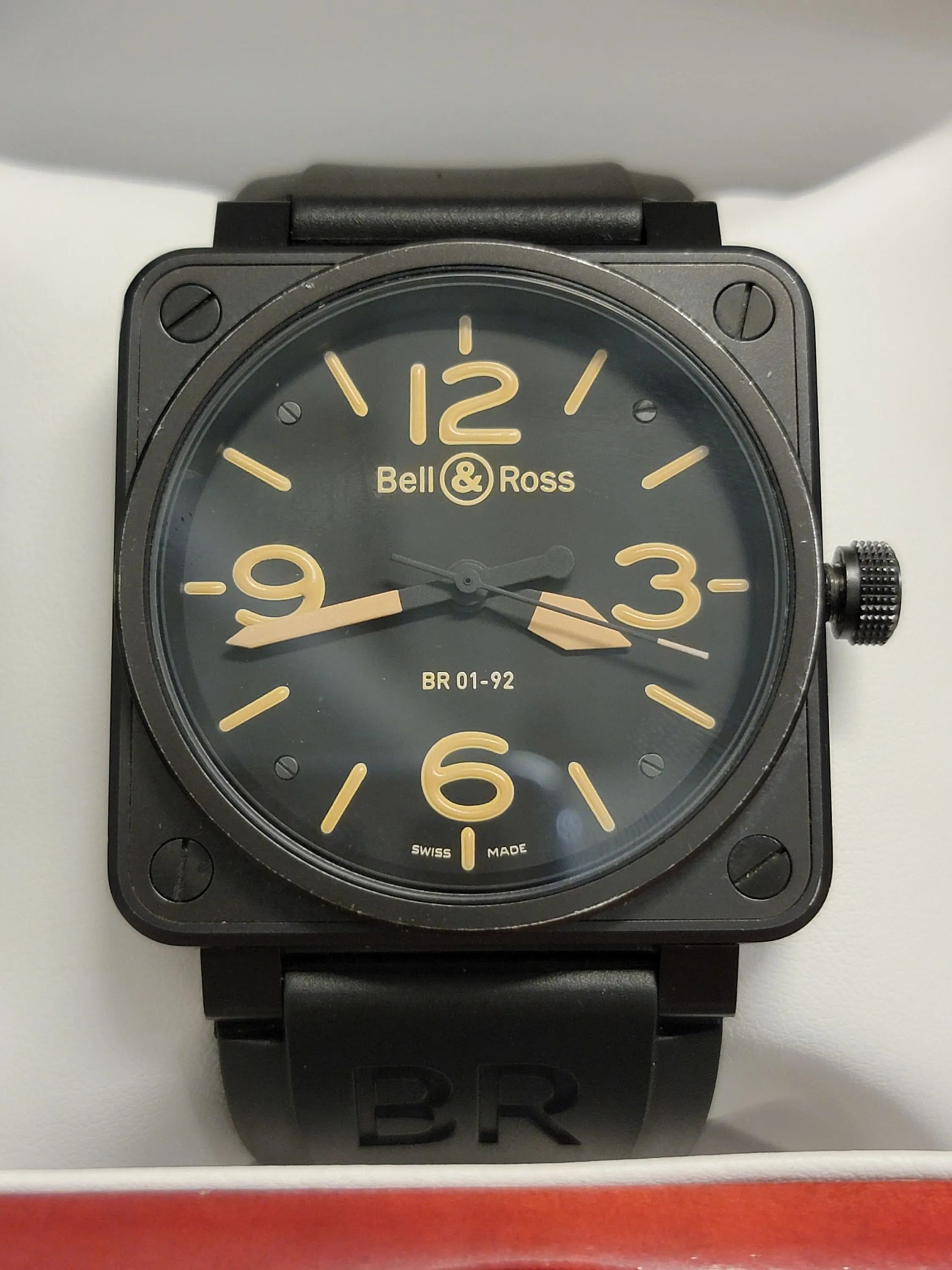 BELL & ROSS XL Limited Edition Black PVD Steel Tang Buckle- $8K APR Value w/ CoA