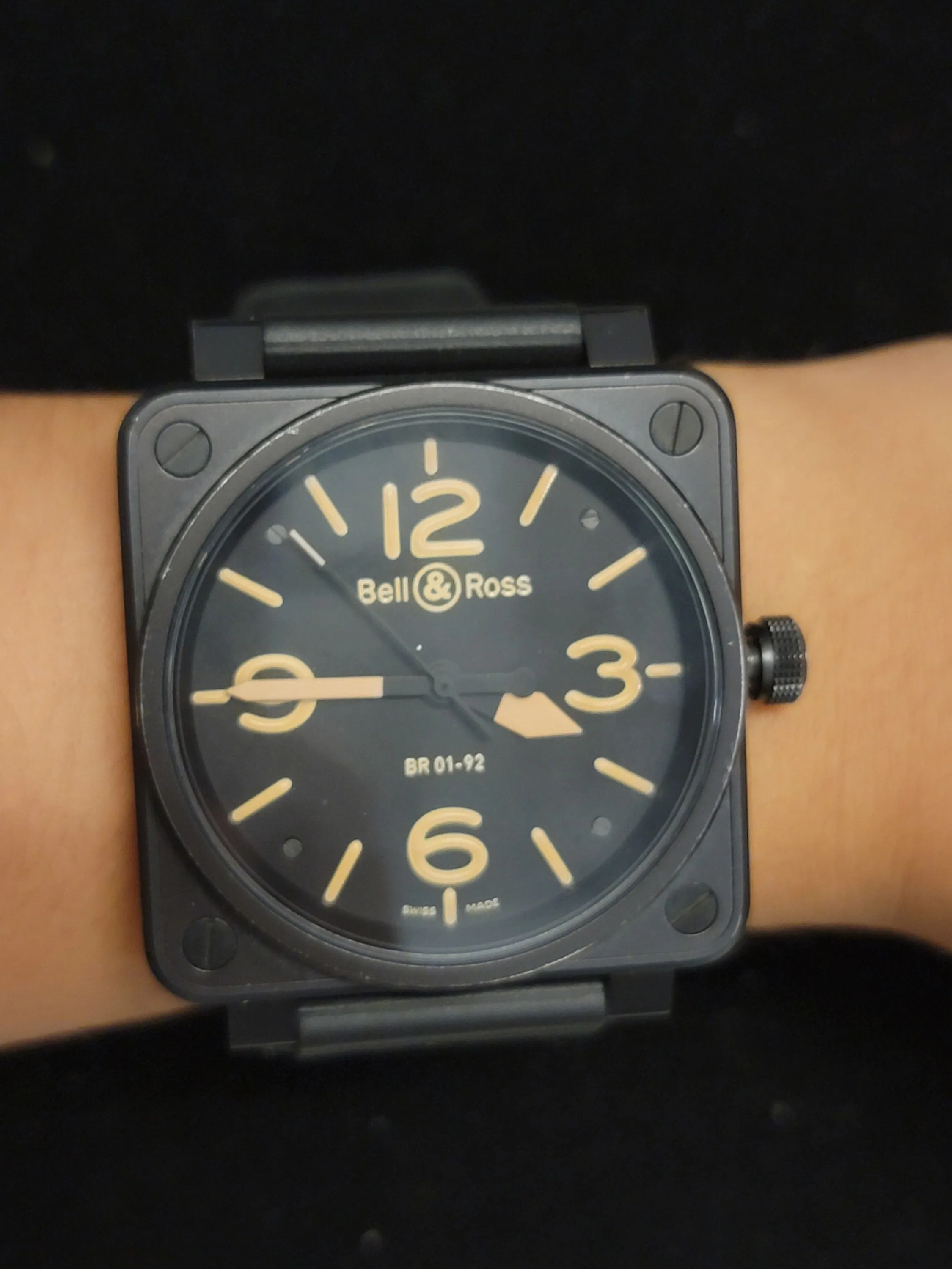 BELL & ROSS XL Limited Edition Black PVD Steel Tang Buckle- $8K APR Value w/ CoA