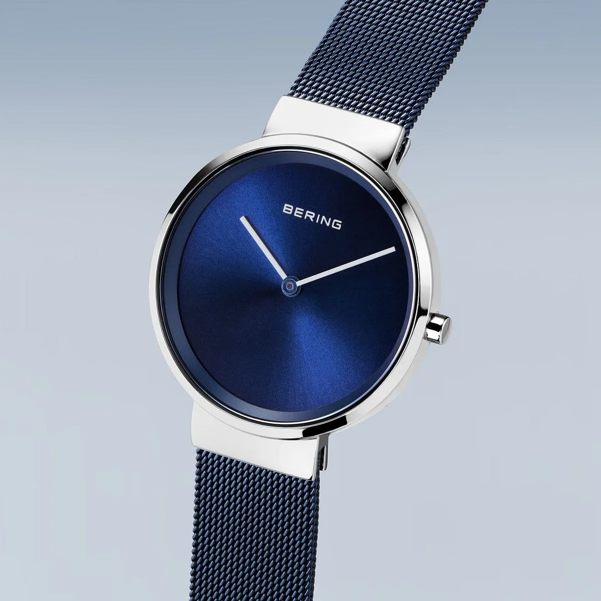 Bering Ladies Classic Blue Mesh Watch
