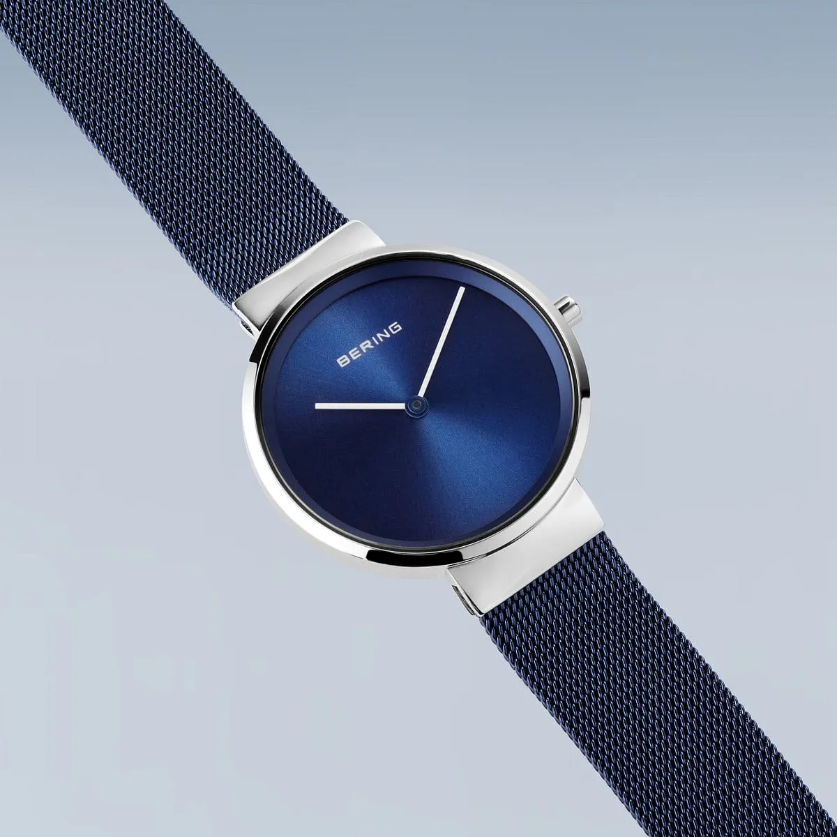 Bering Ladies Classic Blue Mesh Watch
