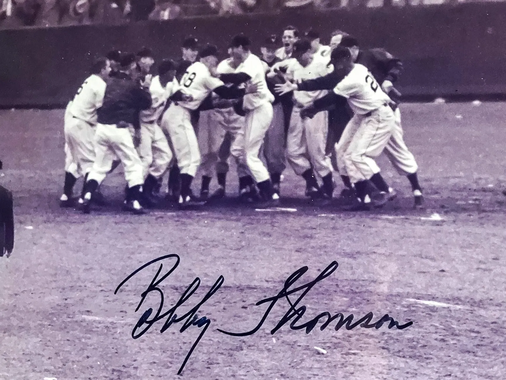 BOBBY THOMSON & RALPH BRANCA C.1990s Autographed Photograph - $3K APR w/ CoA
