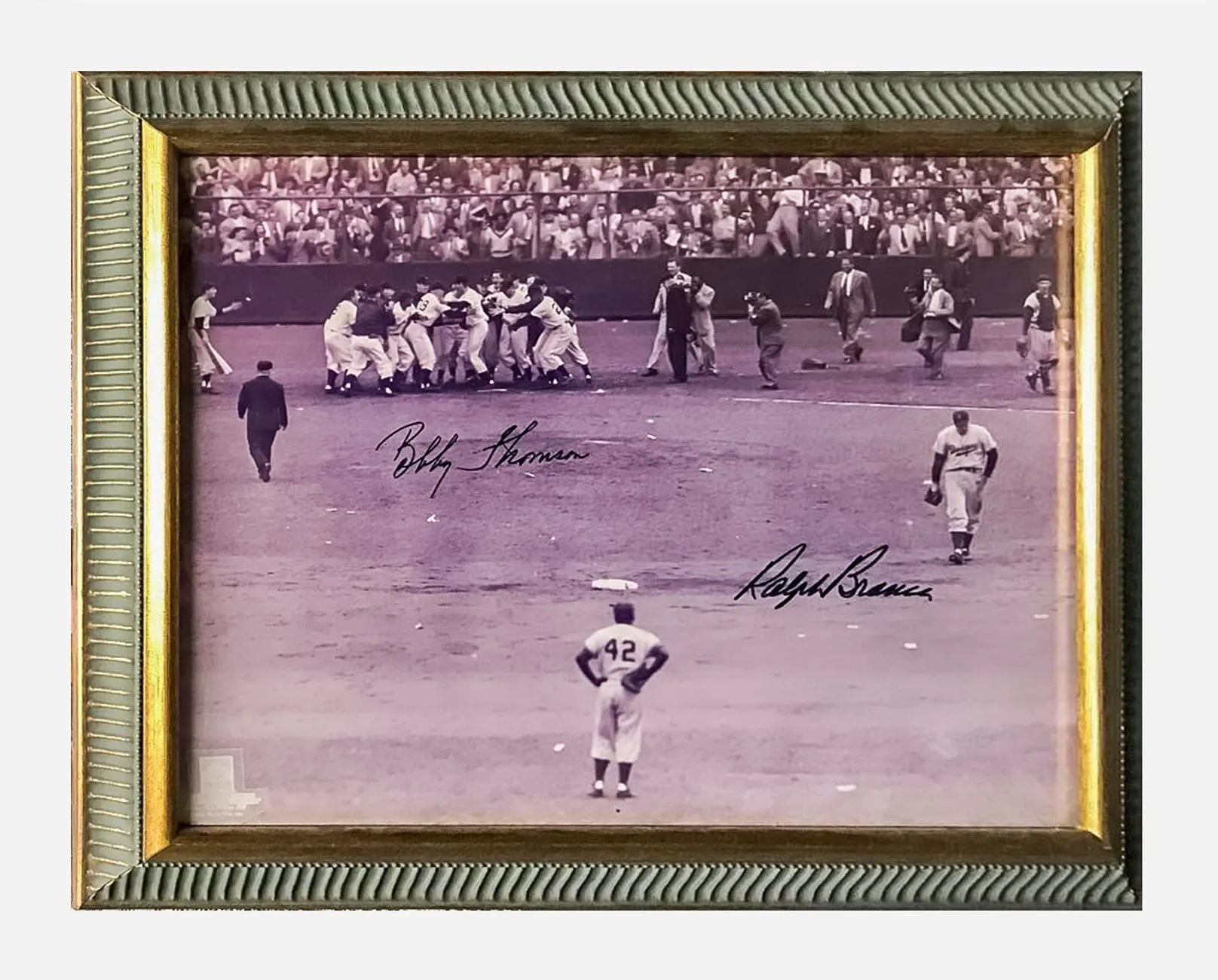 BOBBY THOMSON & RALPH BRANCA C.1990s Autographed Photograph - $3K APR w/ CoA