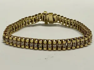 BRACELET Rolex President style Solid Yellow Gold w/55 Diamonds- $15K APR w/ CoA!