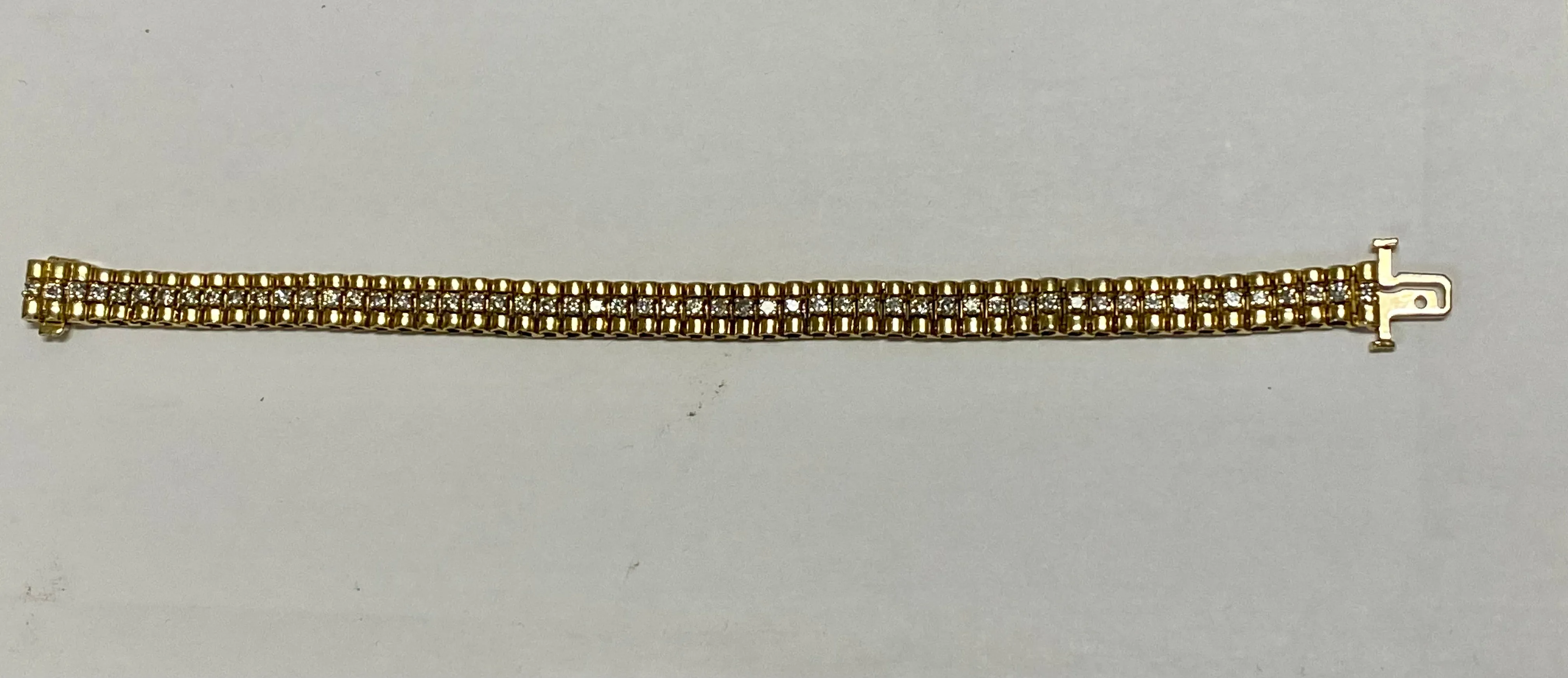 BRACELET Rolex President style Solid Yellow Gold w/55 Diamonds- $15K APR w/ CoA!