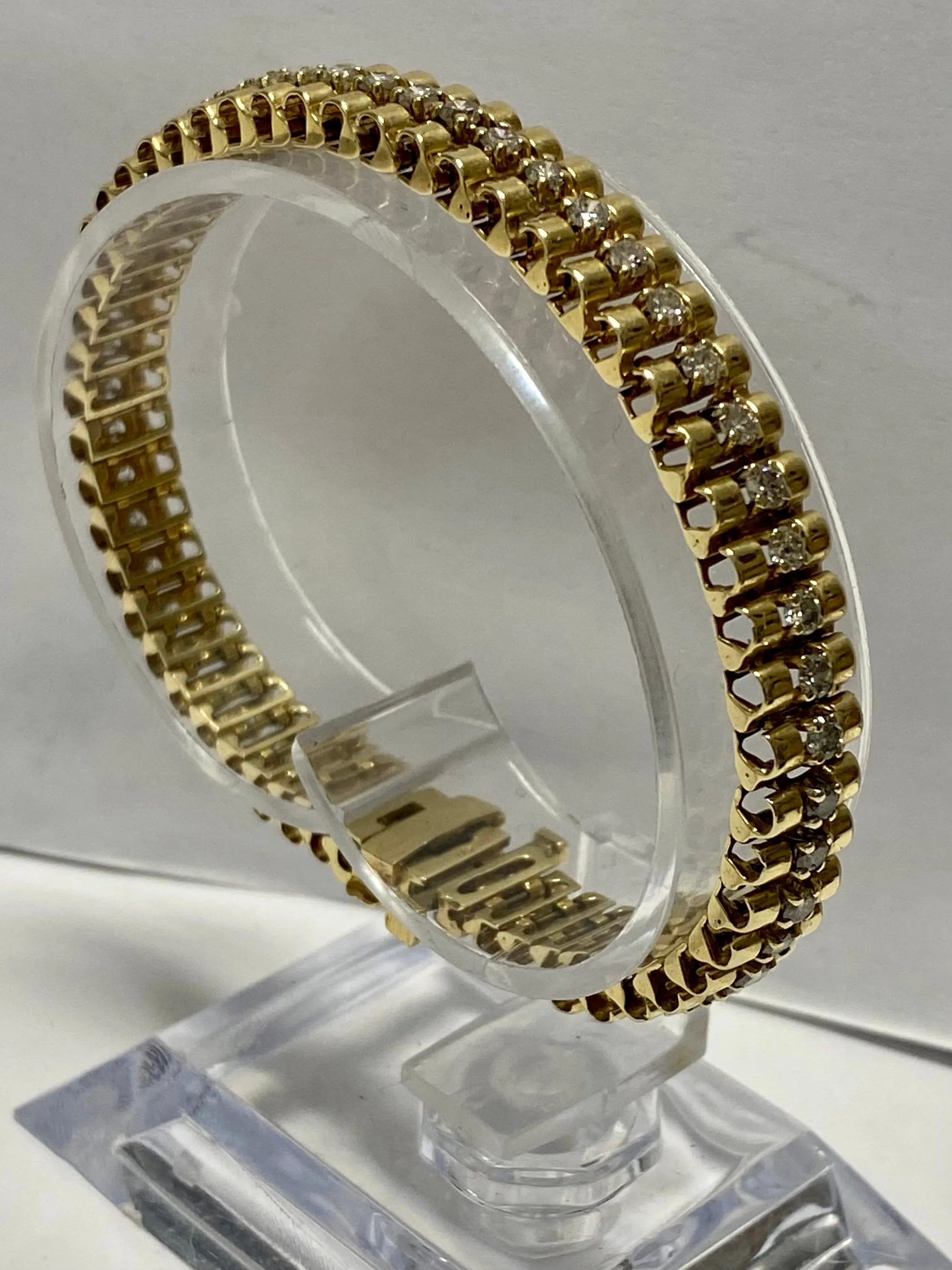 BRACELET Rolex President style Solid Yellow Gold w/55 Diamonds- $15K APR w/ CoA!