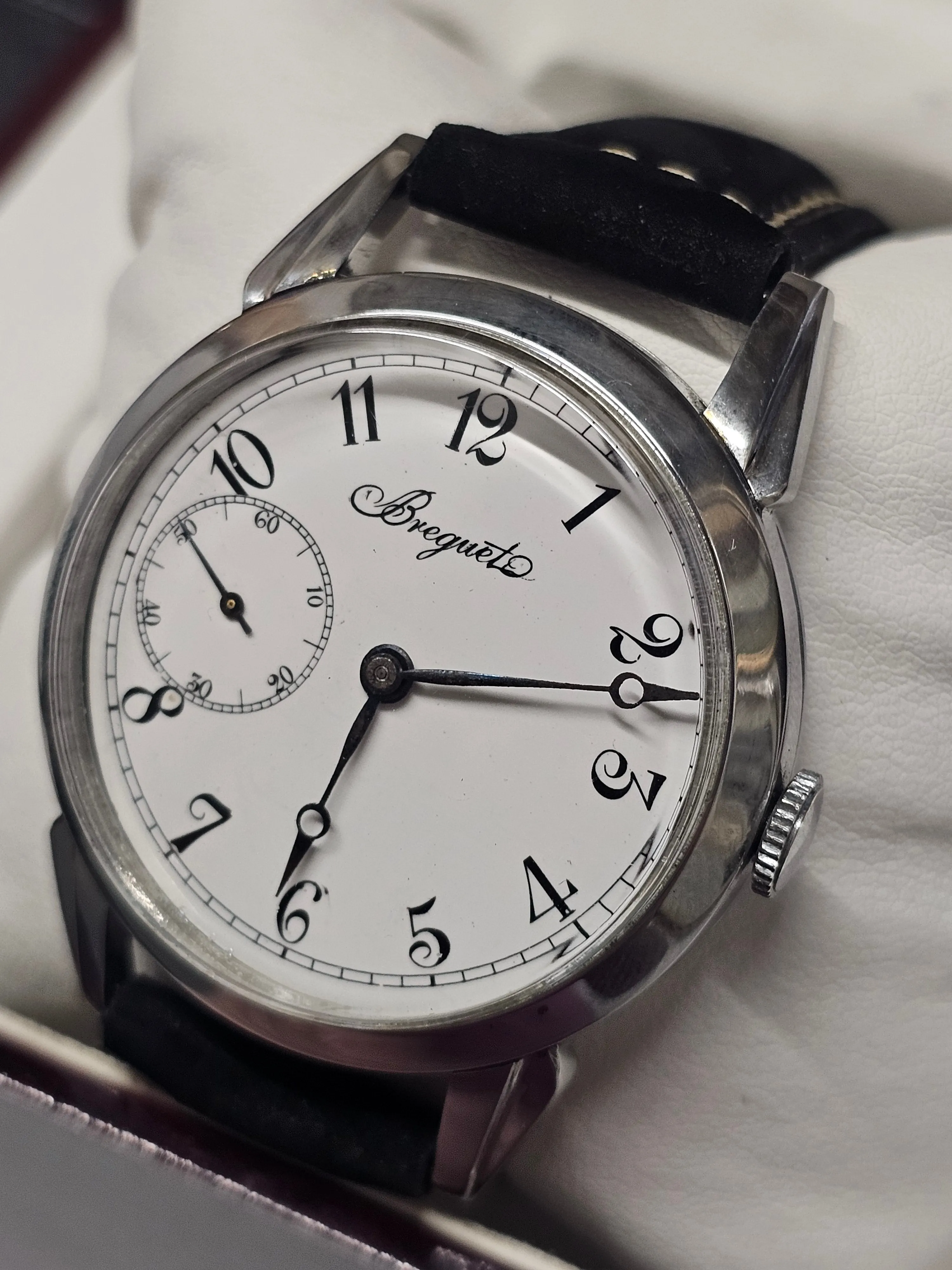 BREGUET Vintage 1920's Steel Unique Skeleton Back Men's Watch - $30K APR w/ COA!