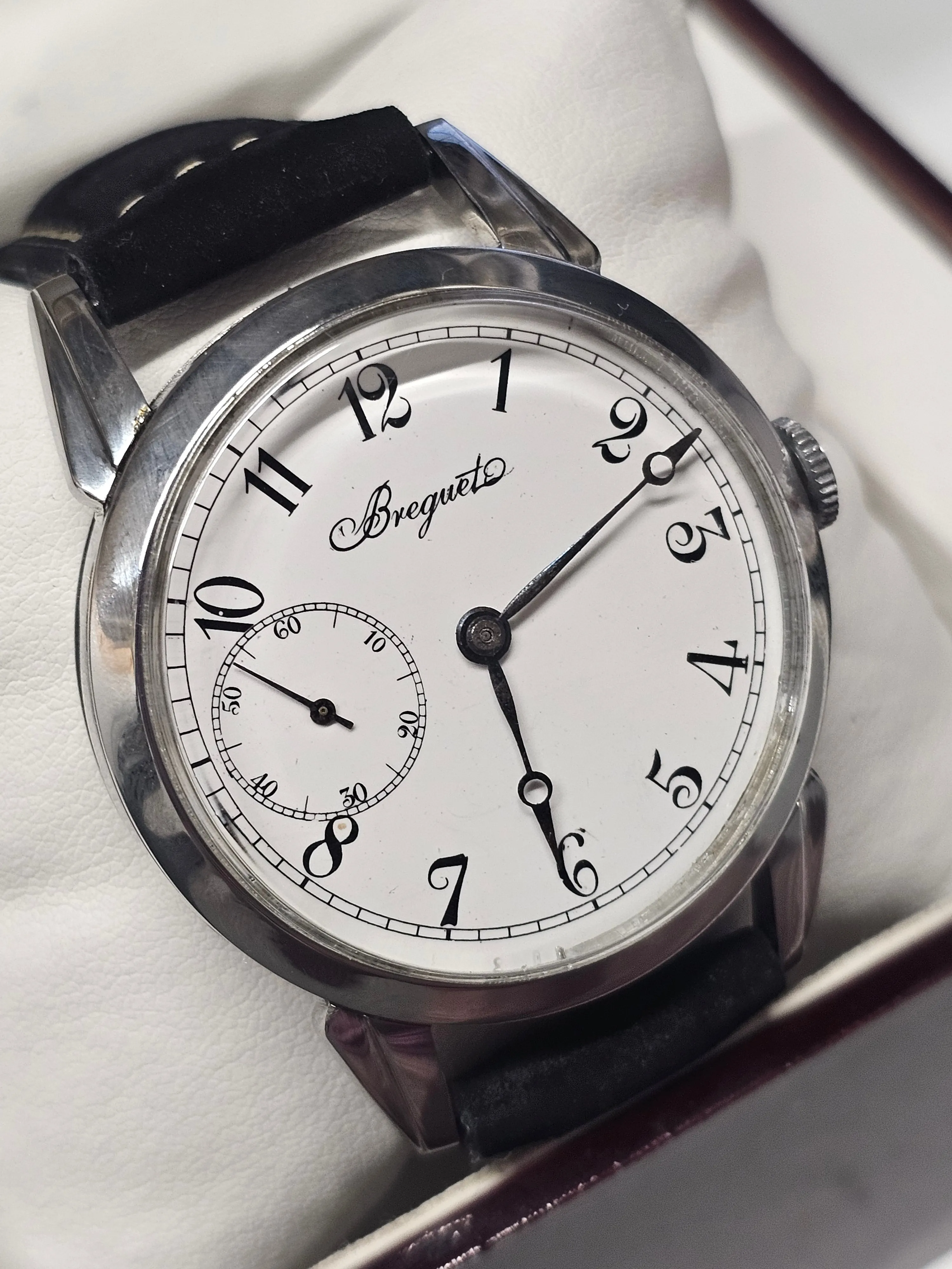 BREGUET Vintage 1920's Steel Unique Skeleton Back Men's Watch - $30K APR w/ COA!