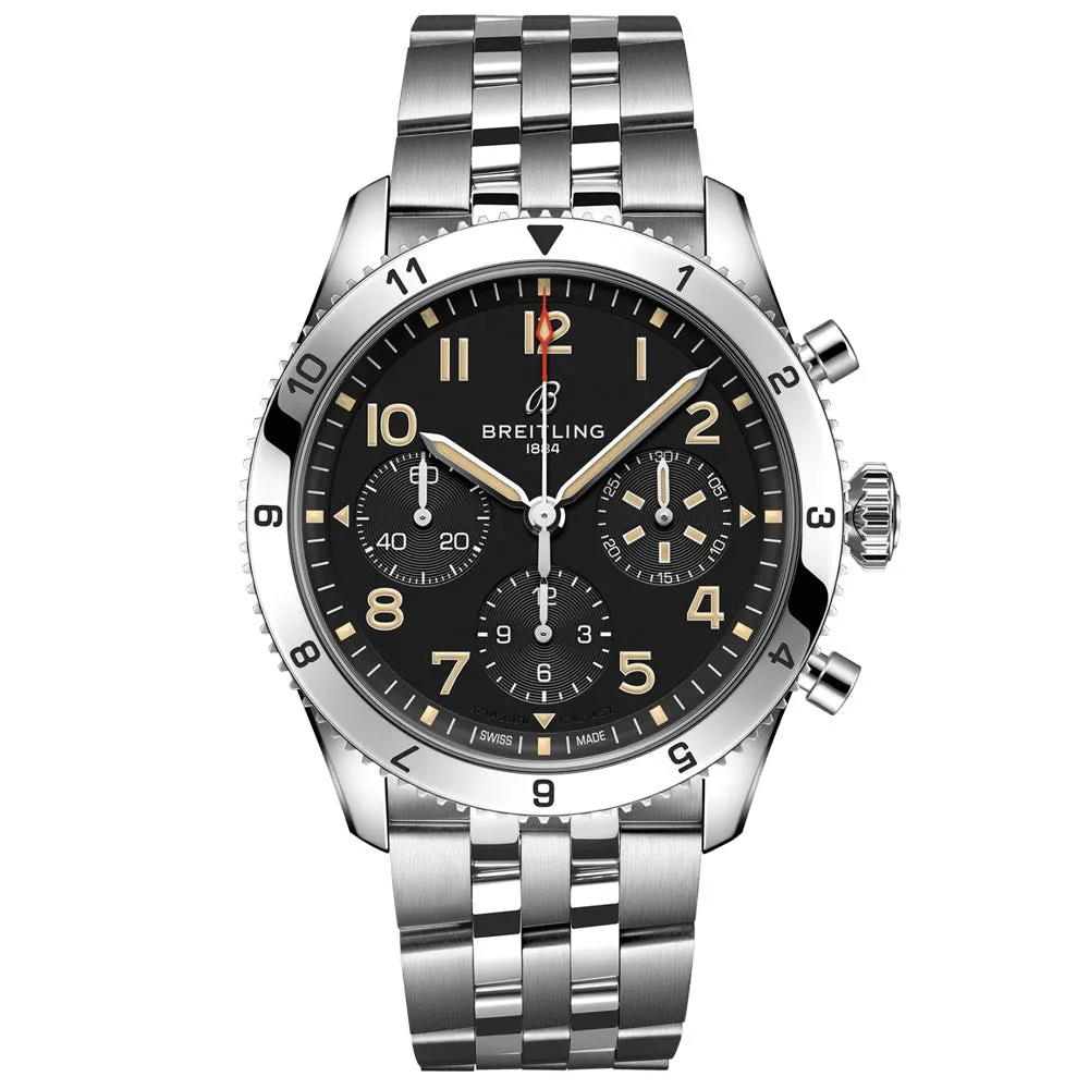 Breitling Classic AVI P-51 Mustang 42mm Black Dial Automatic Chronograph Gents Watch A233803A1B1A1