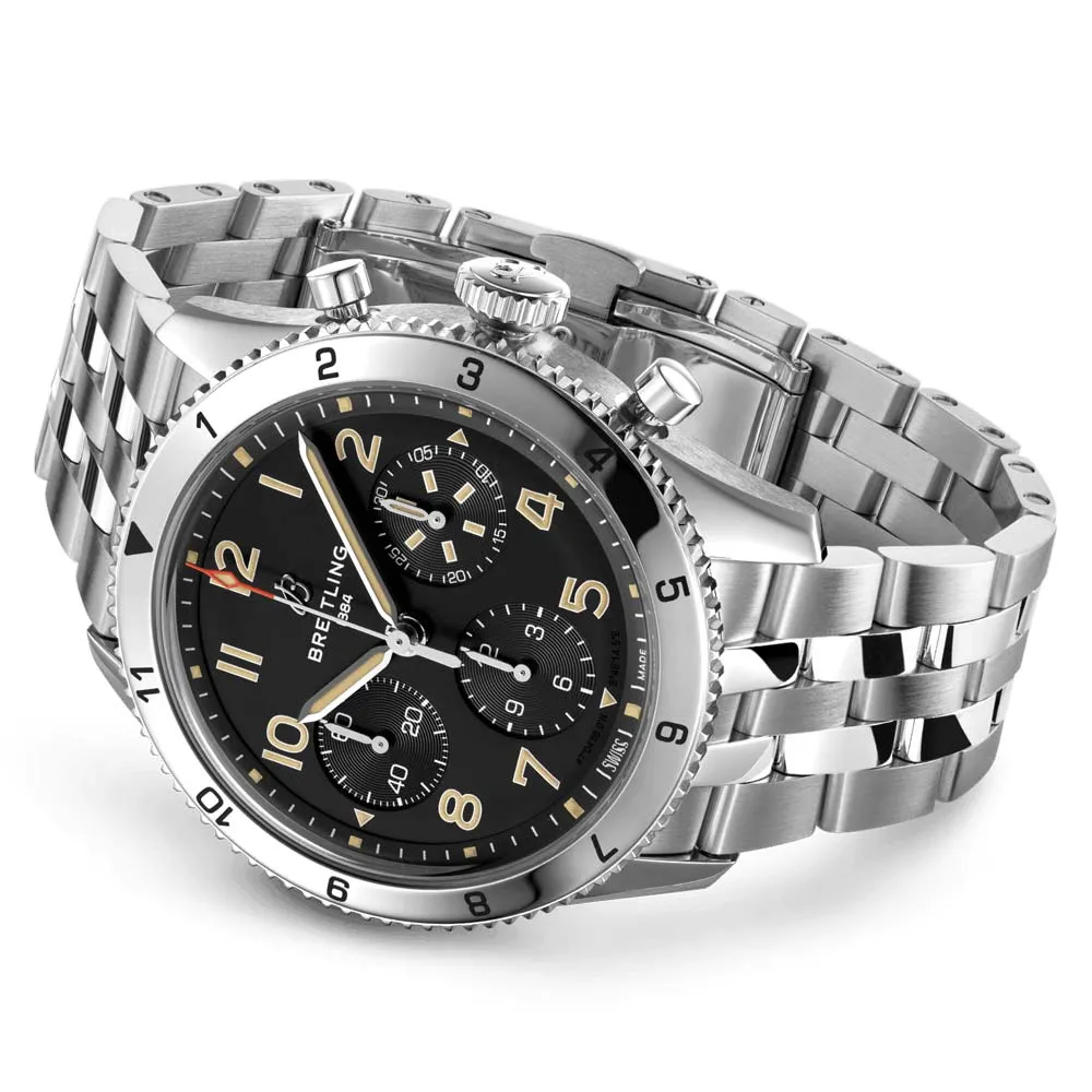 Breitling Classic AVI P-51 Mustang 42mm Black Dial Automatic Chronograph Gents Watch A233803A1B1A1