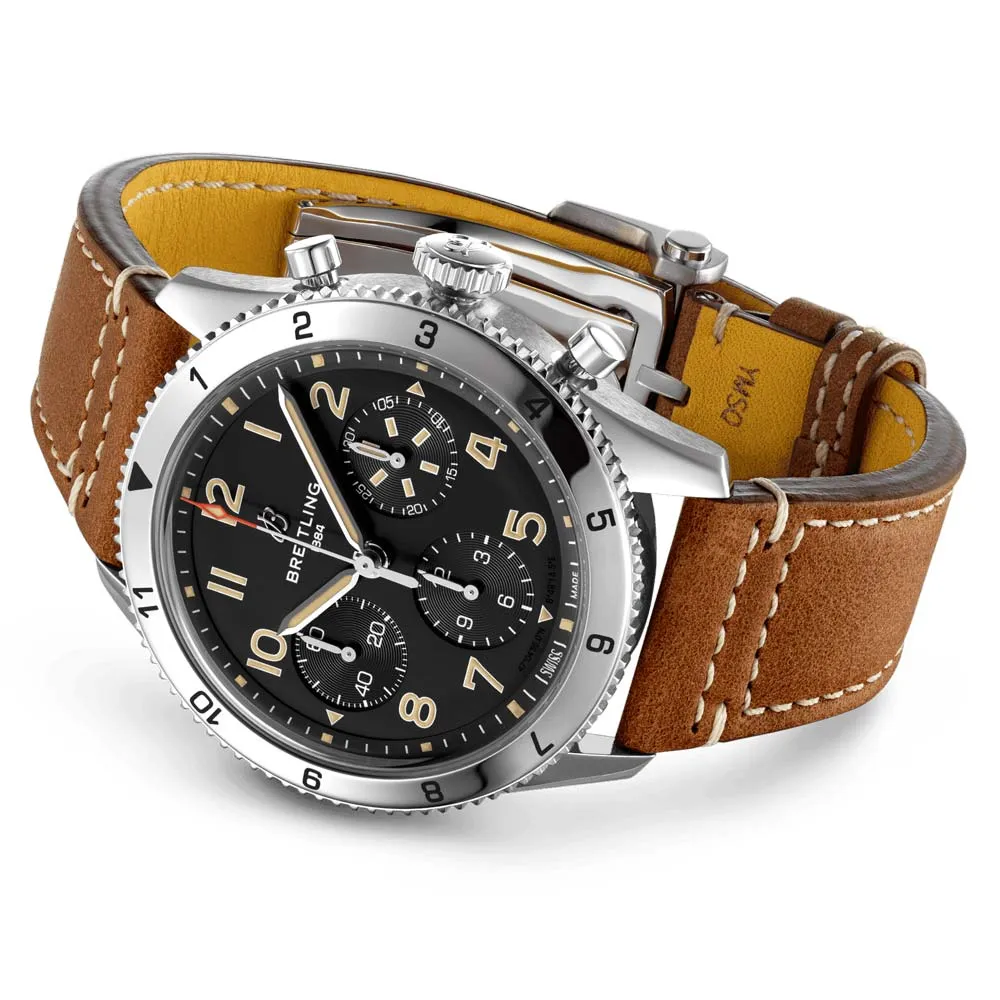 Breitling Classic AVI P-51 Mustang 42mm Black Dial Automatic Chronograph Gents Watch A233803A1B1X1