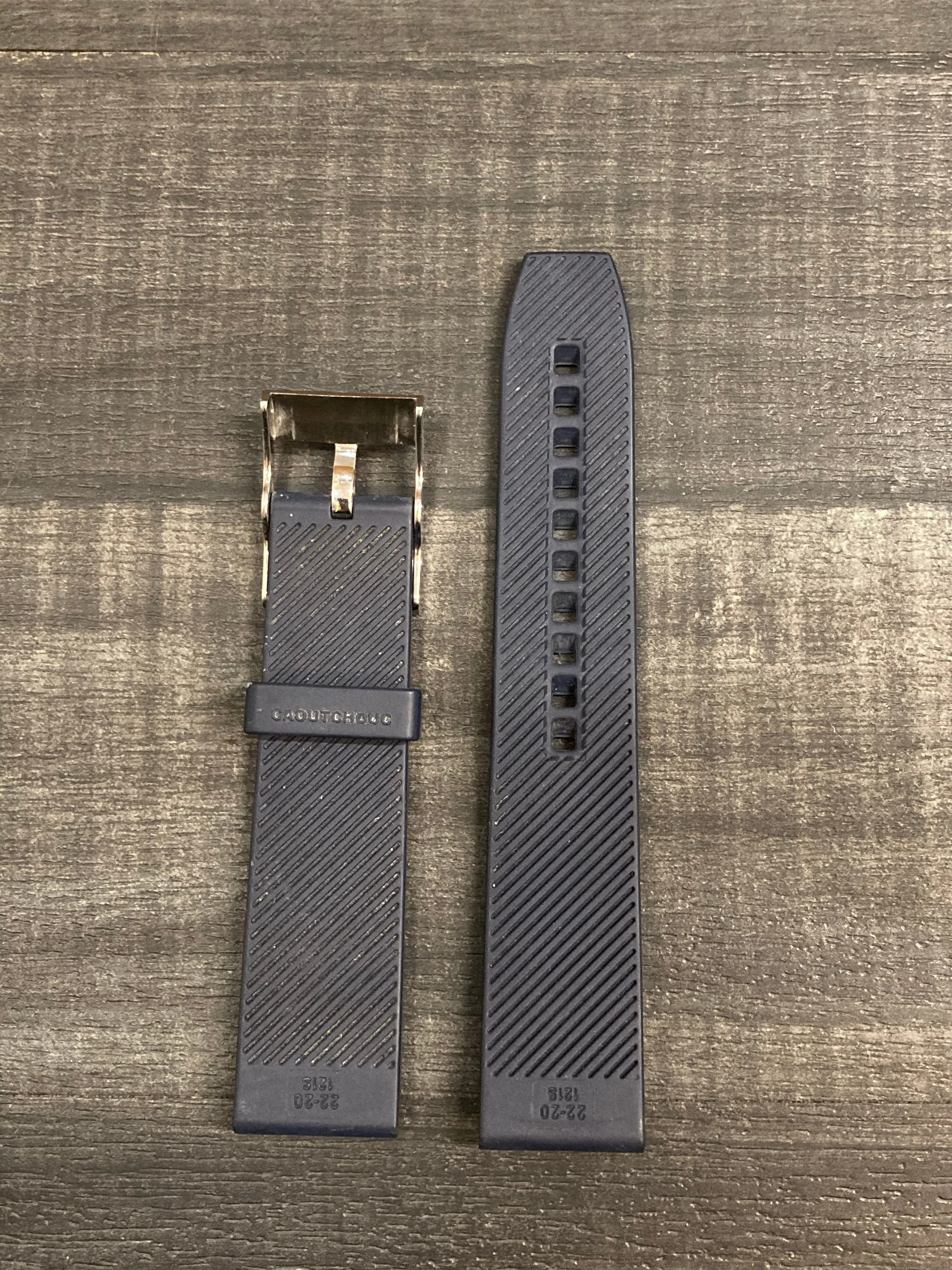 BREITLING Dark Blue Rubber Watch Strap - $400 APR VALUE w/ CoA! ✓