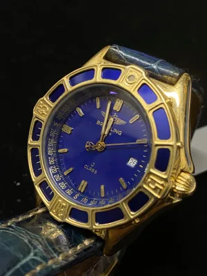 BREITLING  Incredible J-Class 18K Yellow Gold Ladies Watch - $25K Appraisal Value! ✓