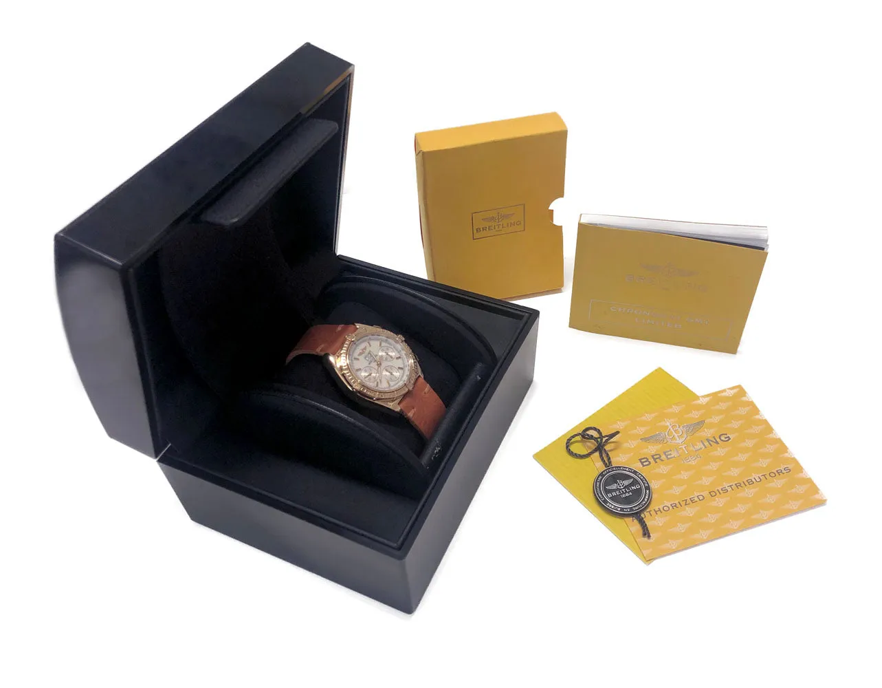 BREITLING Jumbo Crosswind Chronograph XL 18K Yellow Gold Men's Watch - $35K Appraisal Value w/ CoA!