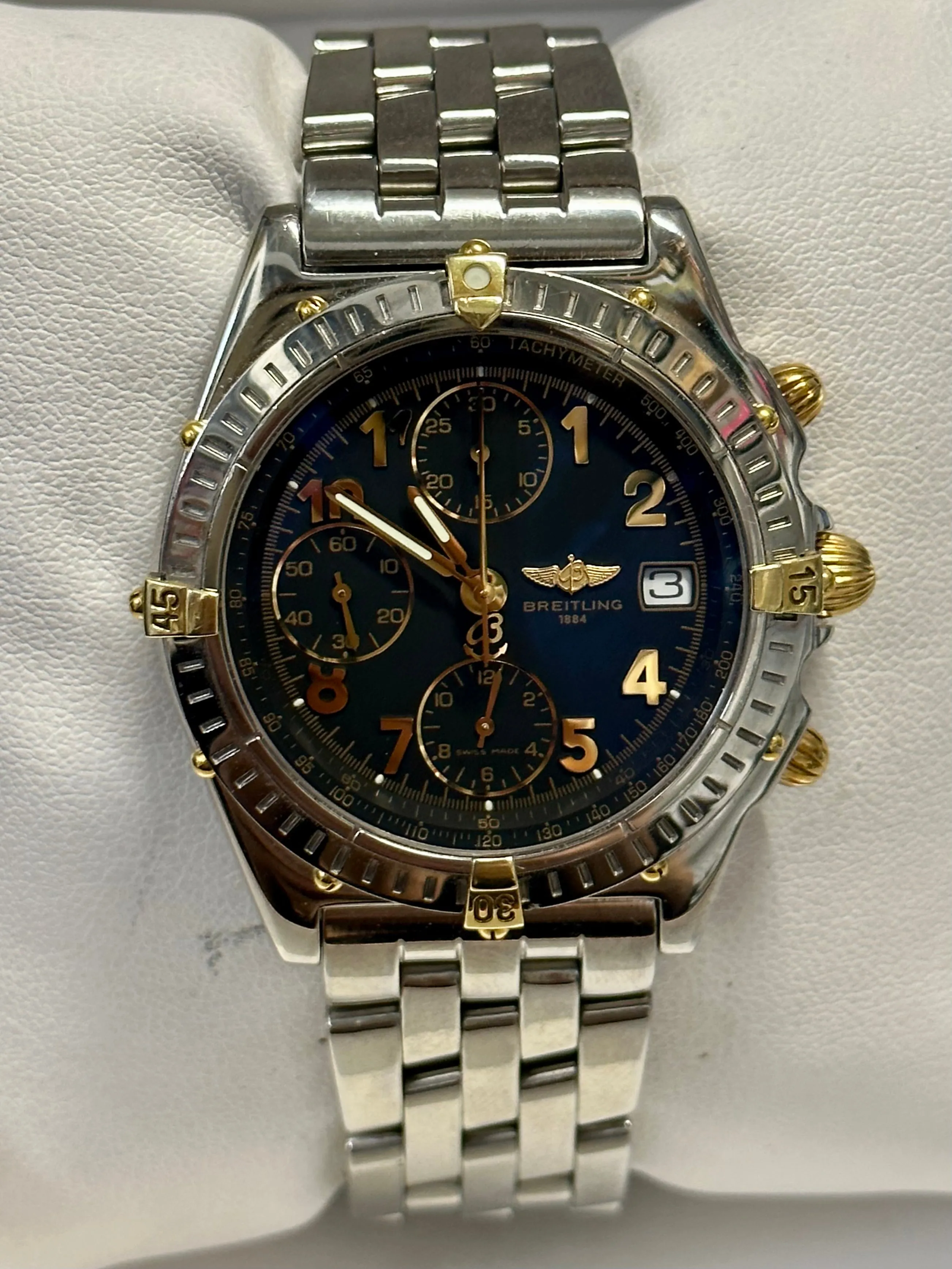 BREITLING Men's Wristwatch Automatic Stainless Steel W/ Gold - $13K APR w/ COA!!