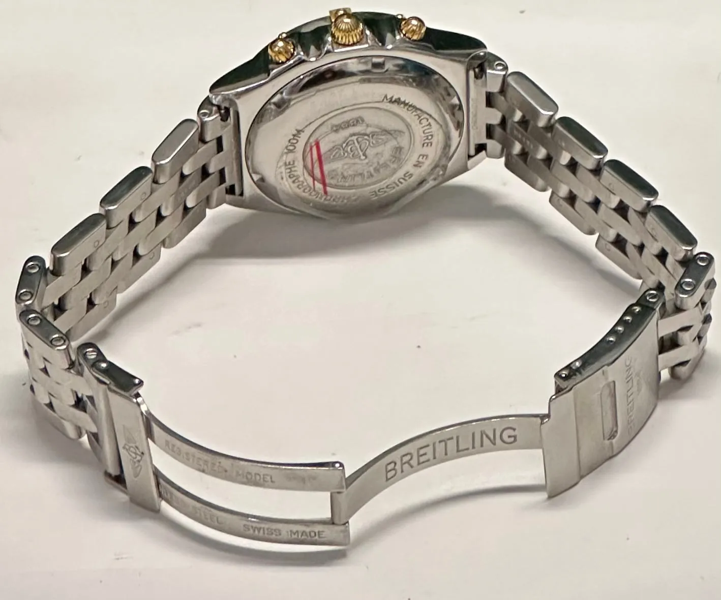 BREITLING Men's Wristwatch Automatic Stainless Steel W/ Gold - $13K APR w/ COA!!
